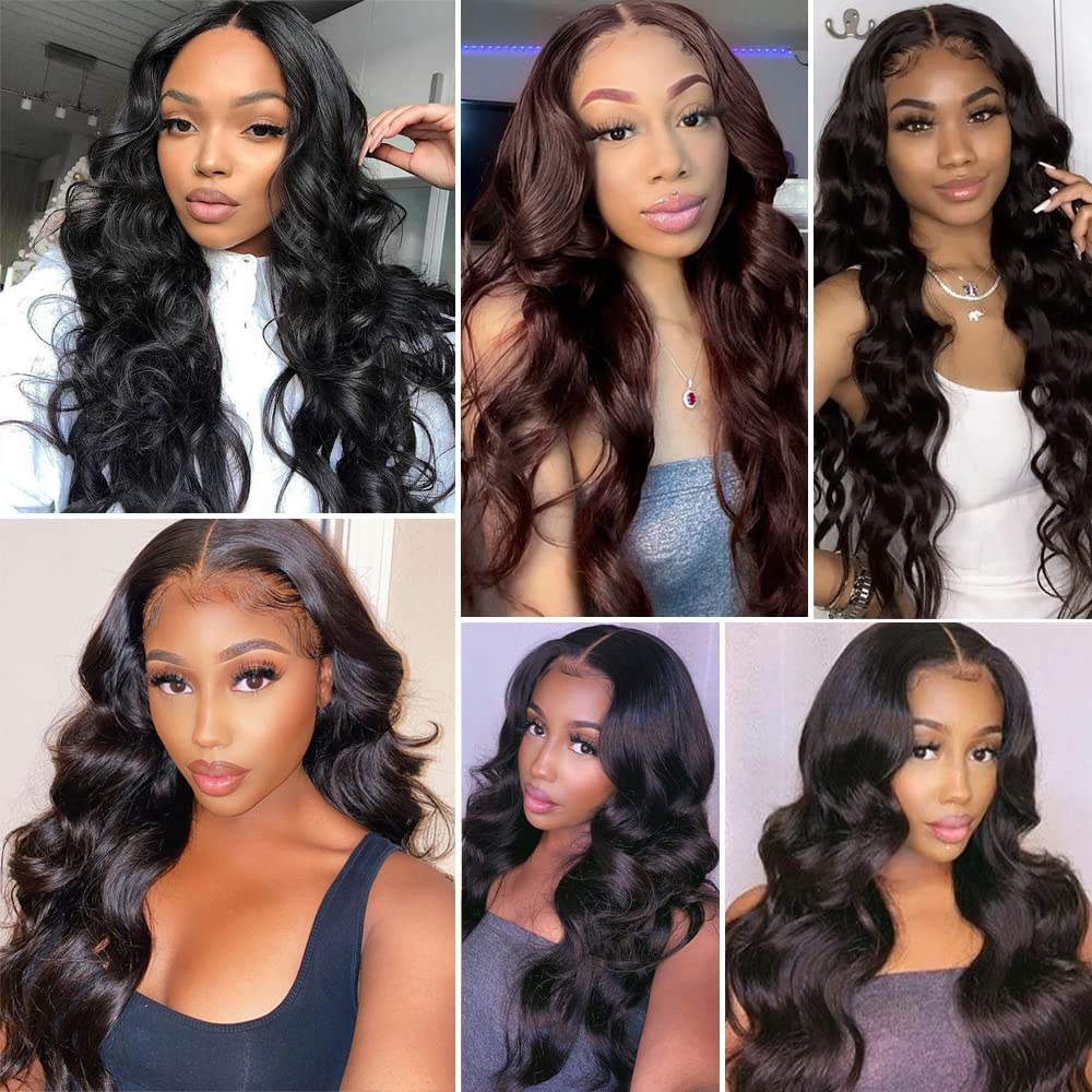Lace Frontal Closure Body Wave 13x6 Ear to Ear HD Lace Frontal Closure Virgin Human Hair Pre Plucked with Baby Hair 150% Density