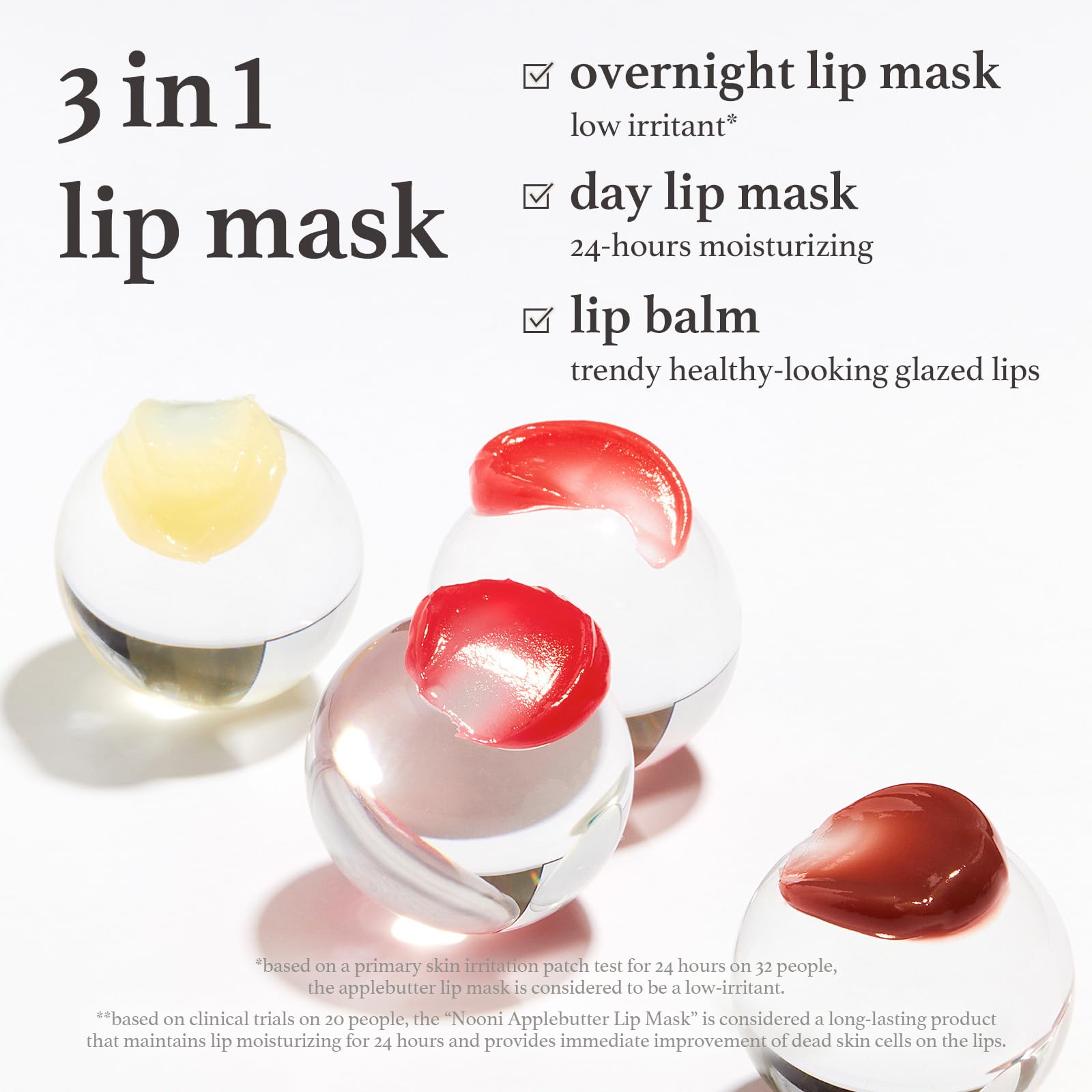 Nooni Vegan Butter Melting Balm - Appleberry Lip Sleeping Mask | Shea Butter, Vitamins, Nourishing Treatment For Dry Lips, Sooth