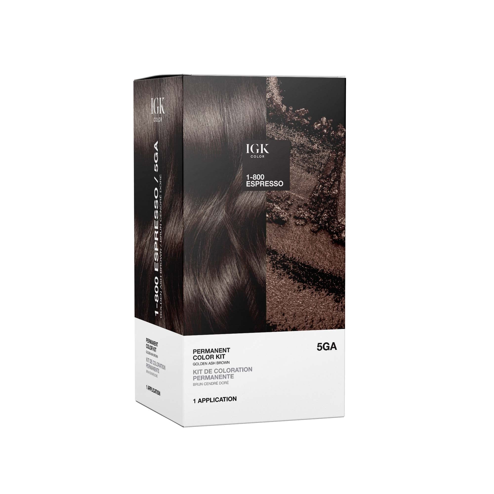 Igk By Igk Permanent Color Kit - 5Ga Espresso (Golden Ash Brown)(D0102H5Afv2)