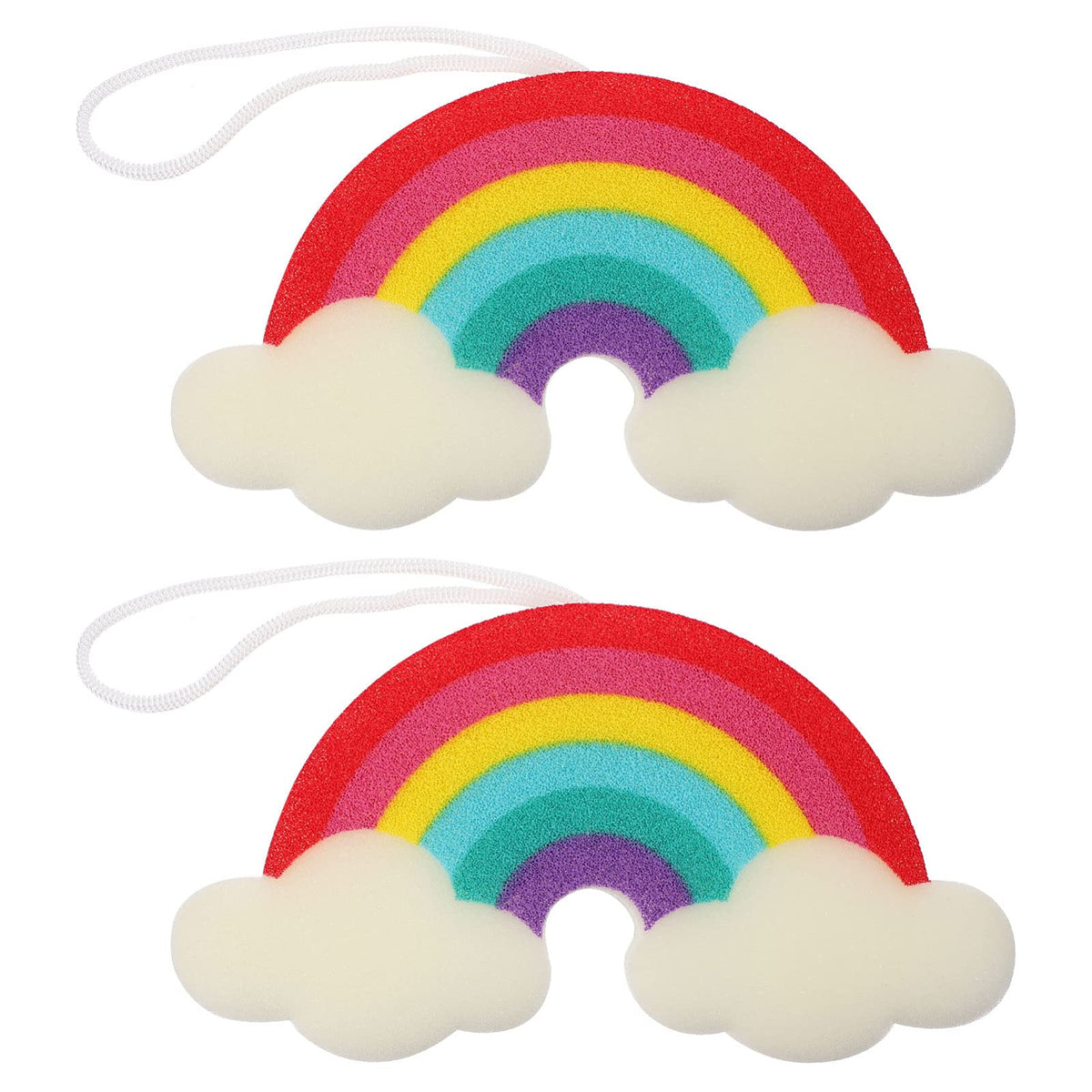 2Pcs Bath For Rainbow Bath Toys , Bath Scrubbie, Bath Sponge Loofah, Fun Shower Time For Boys And Girls