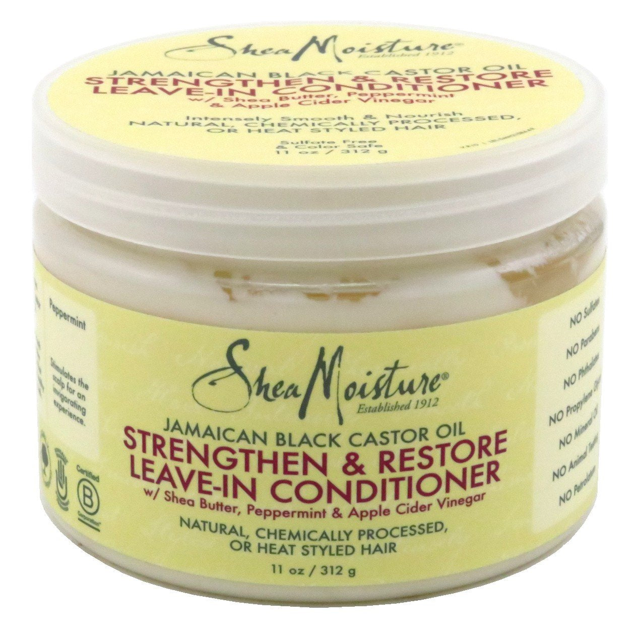 Shea Moisture Jamaican Black Conditioner Leave-In 11 Ounce Jar (325ml) (2 Pack)