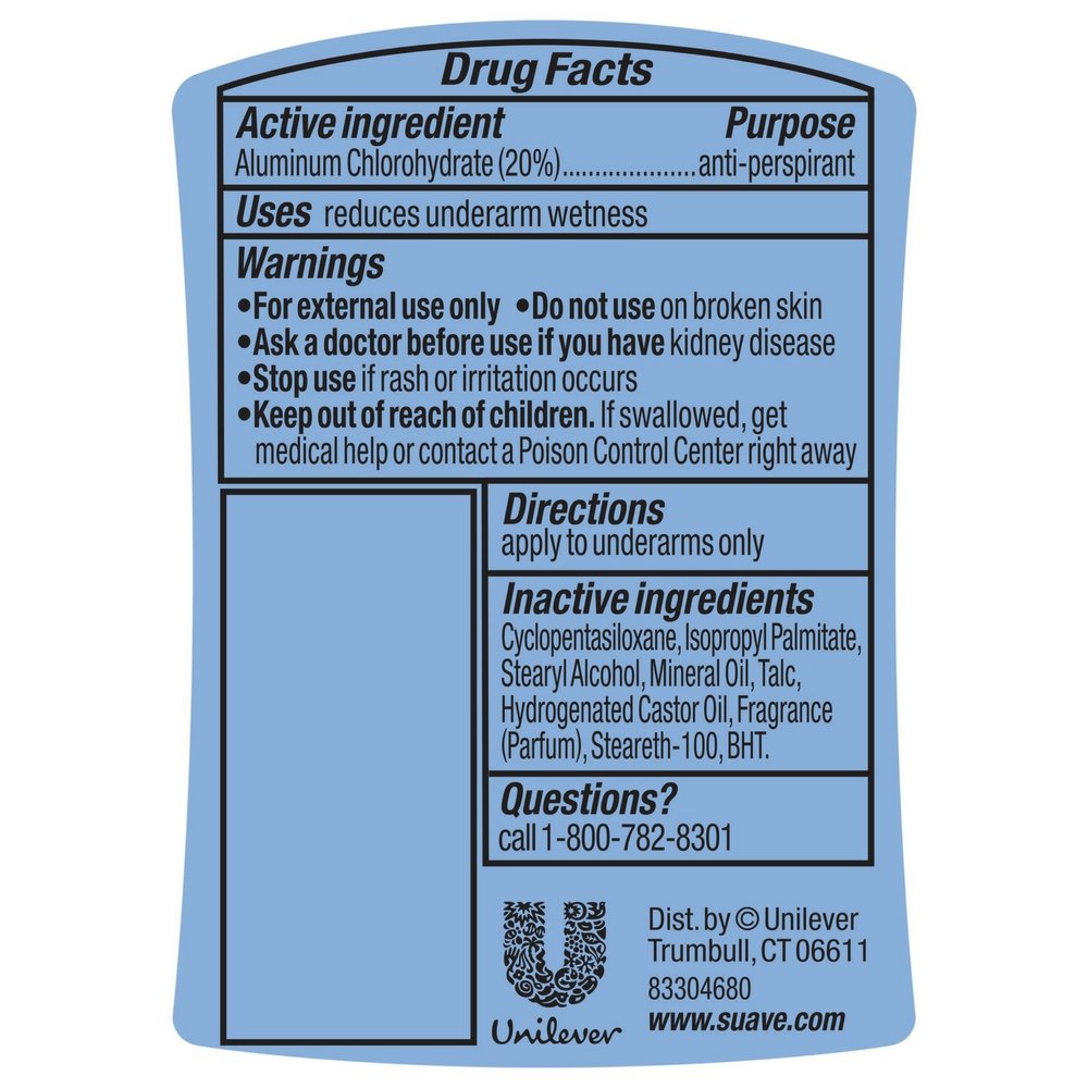 Suave Deodorant 2.6 Ounce 24Hr Powder Invisible Solid (76Ml) (2 Pack)