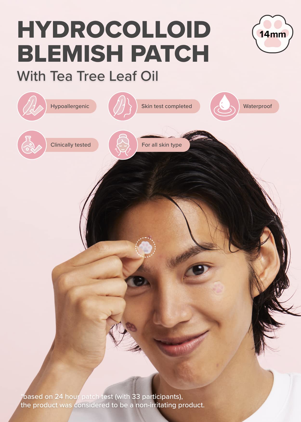 I Dew Care Hydrocolloid Acne Pimple Patch - Timeout Blemish Happy Paws | Korean Cute Acne Patches | Zit Patches For Face And Ski