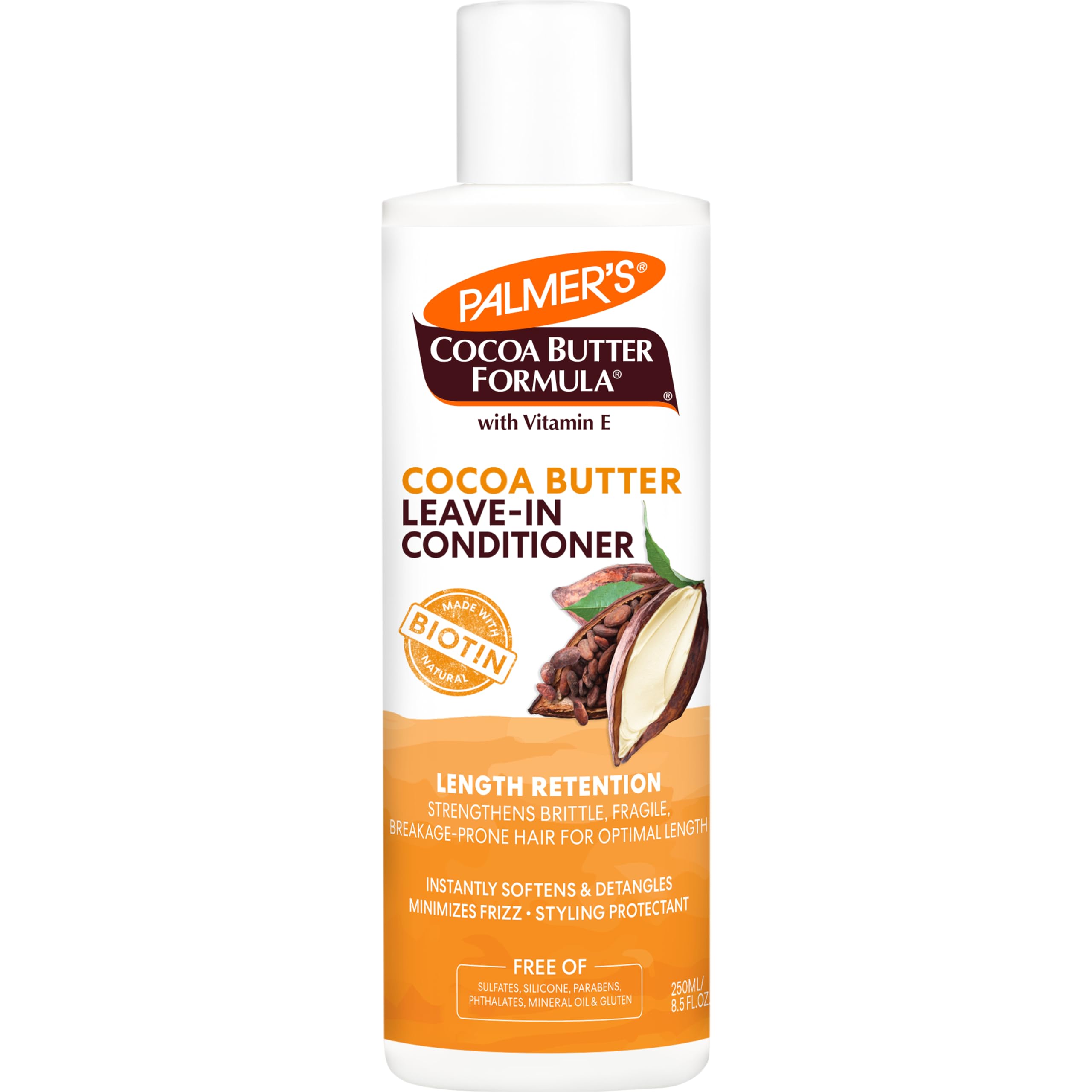 Palmer's Cocoa Butter & Biotin Length Retention Leave-In Conditioner, Instant Detangler, Soften and Strengthen Textured and Curl