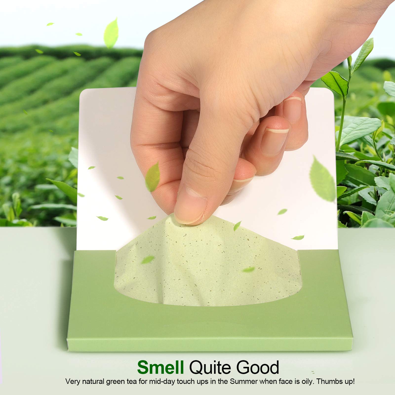800 Counts Natural Green Tea Oil Control Film, Teenitor Oil Absorbing Sheets for Oily Skin Care, Blotting Paper