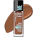 Maybelline Fit Me Matte + Poreless Liquid Oil-Free Foundation Makeup, Nutmeg, 1 Count (Packaging May Vary)