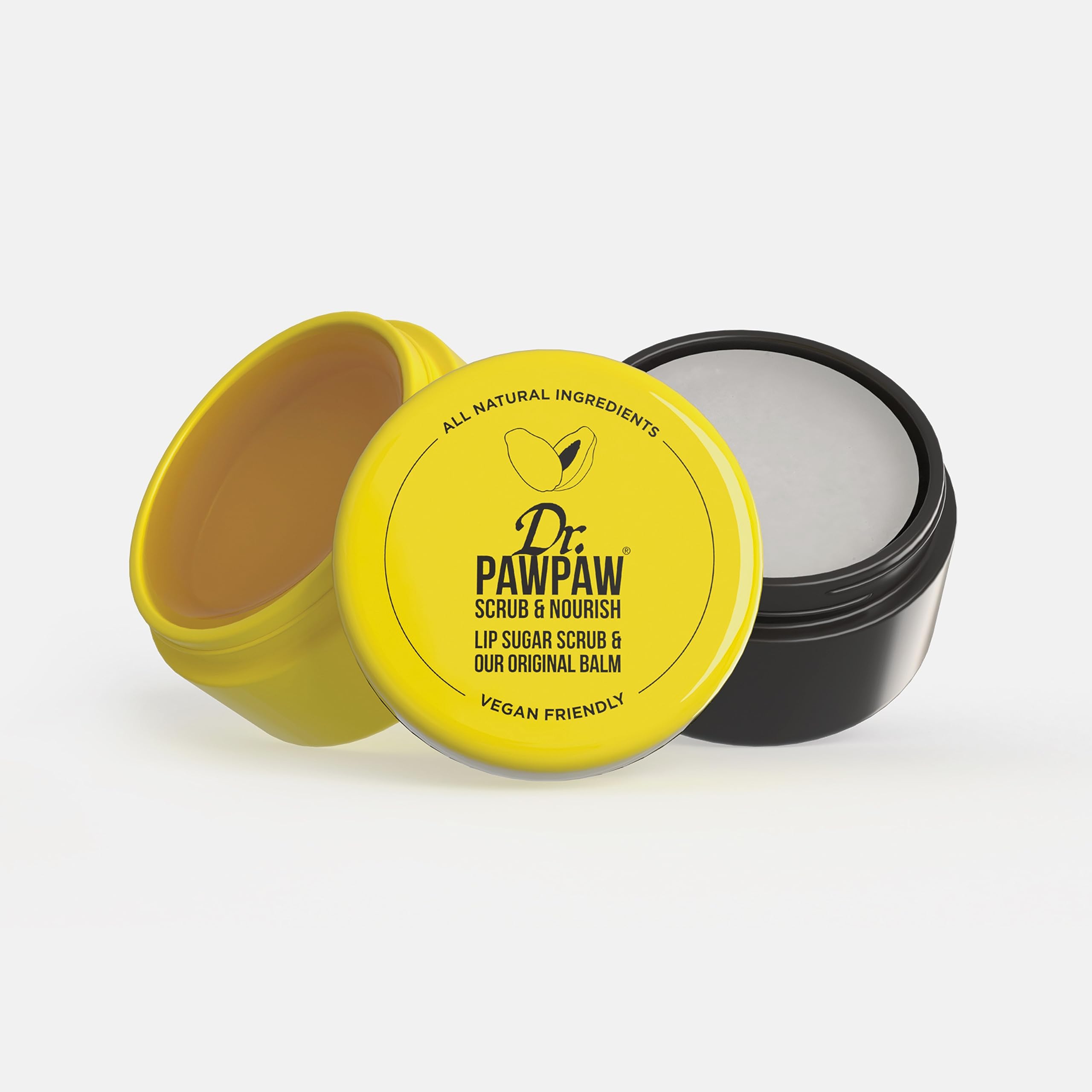 Dr. Pawpaw Lip Scrub And Lip Balm Duo - Hydrating Lip Balm With Pawpaw, Aloe, Olive And Castor Oils - Vegan Lip Scrub For Sensit