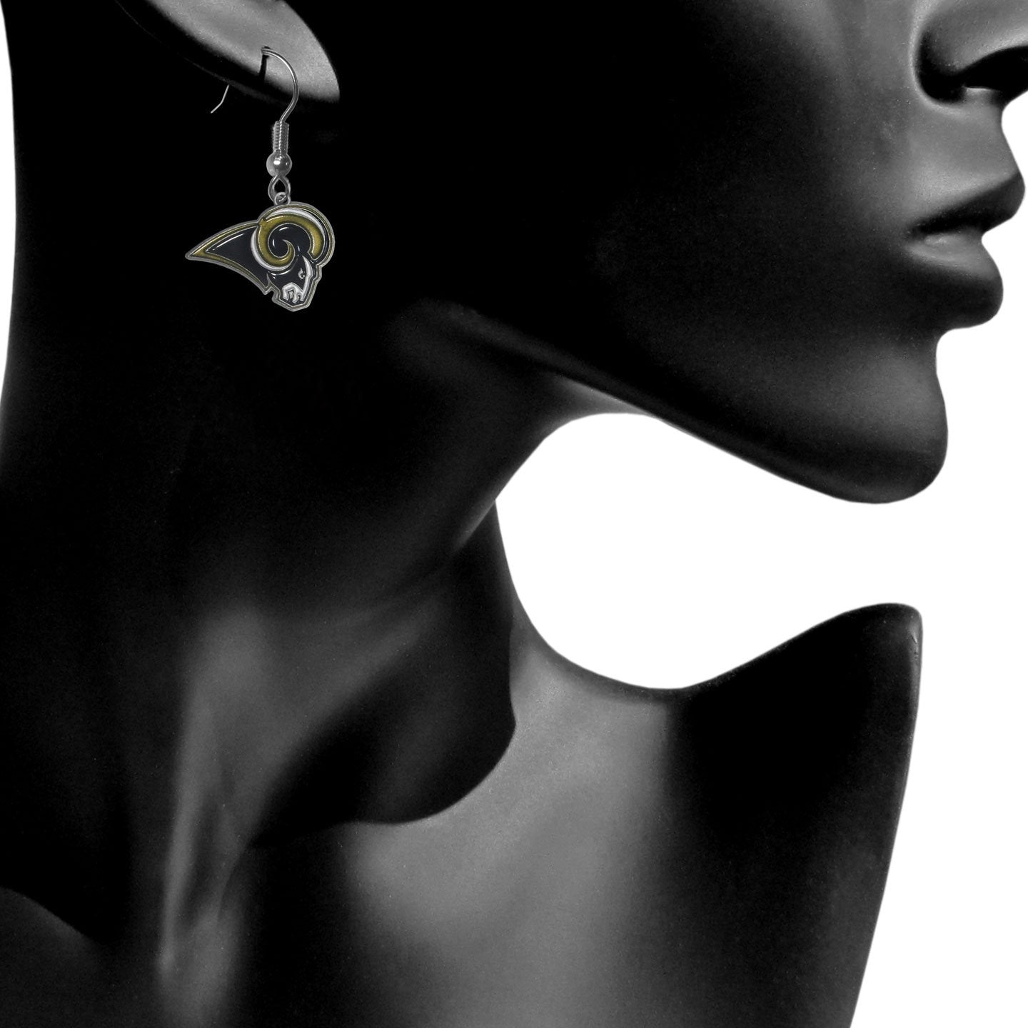 NFL Siskiyou Sports Womens Los Angeles Rams Dangle Earrings One Size Team Color