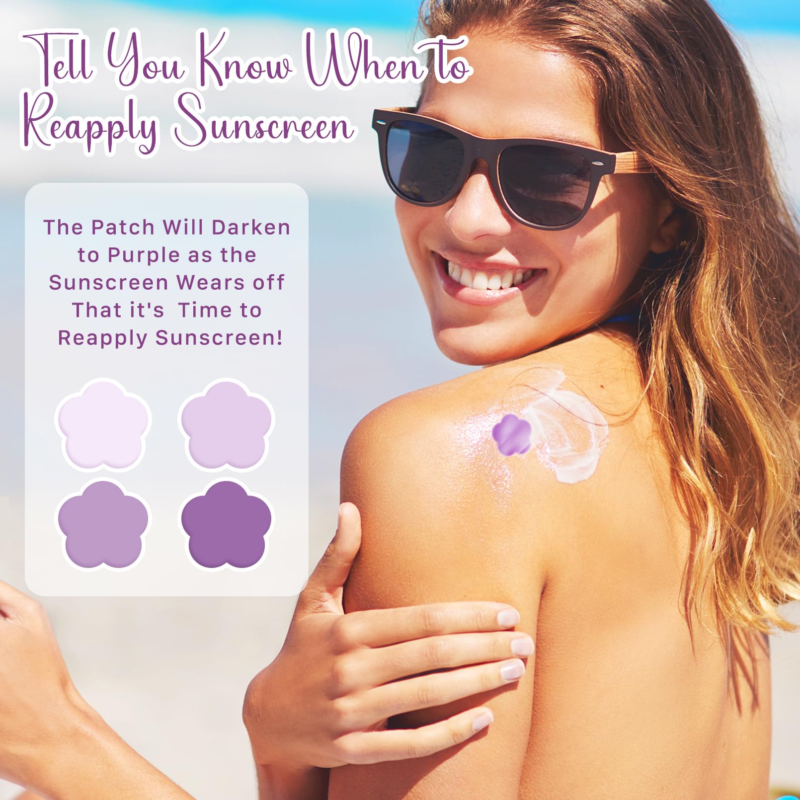 80 Pcs Uv Stickers For Sunscreen Uv Detection Stickers Know When To Re-Apply Sunscreen Uv Stickers Safe For Uv Protection (Shape