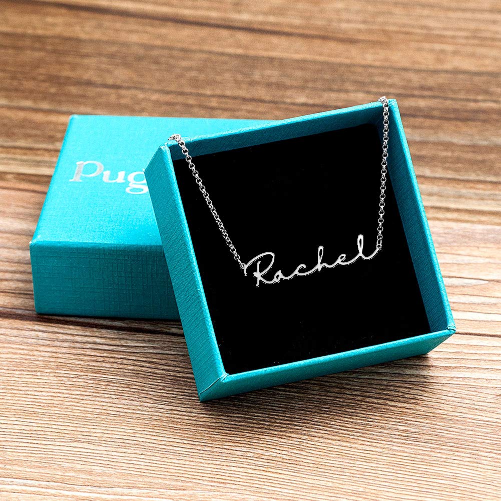 CoolJewelry Custom Necklace Line Necklace Name Necklace Personalized Name Necklace Xmas Necklace 925 Sterling Silver