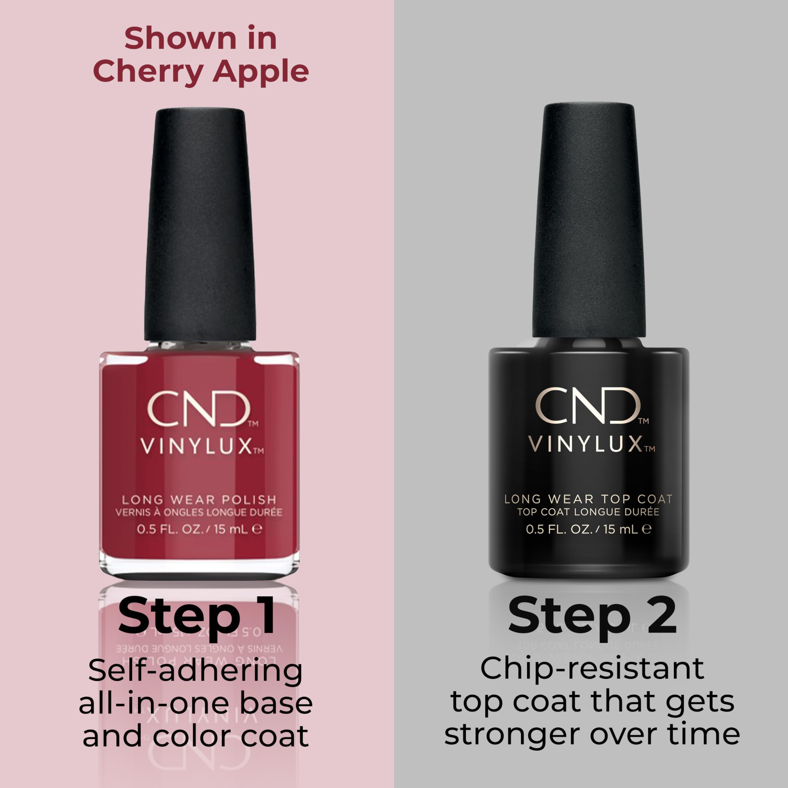 Cnd Vinylux Longwear Gray Nail Polish, Gel-Like Shine & Chip Resistant Color, 05 Fl Oz
