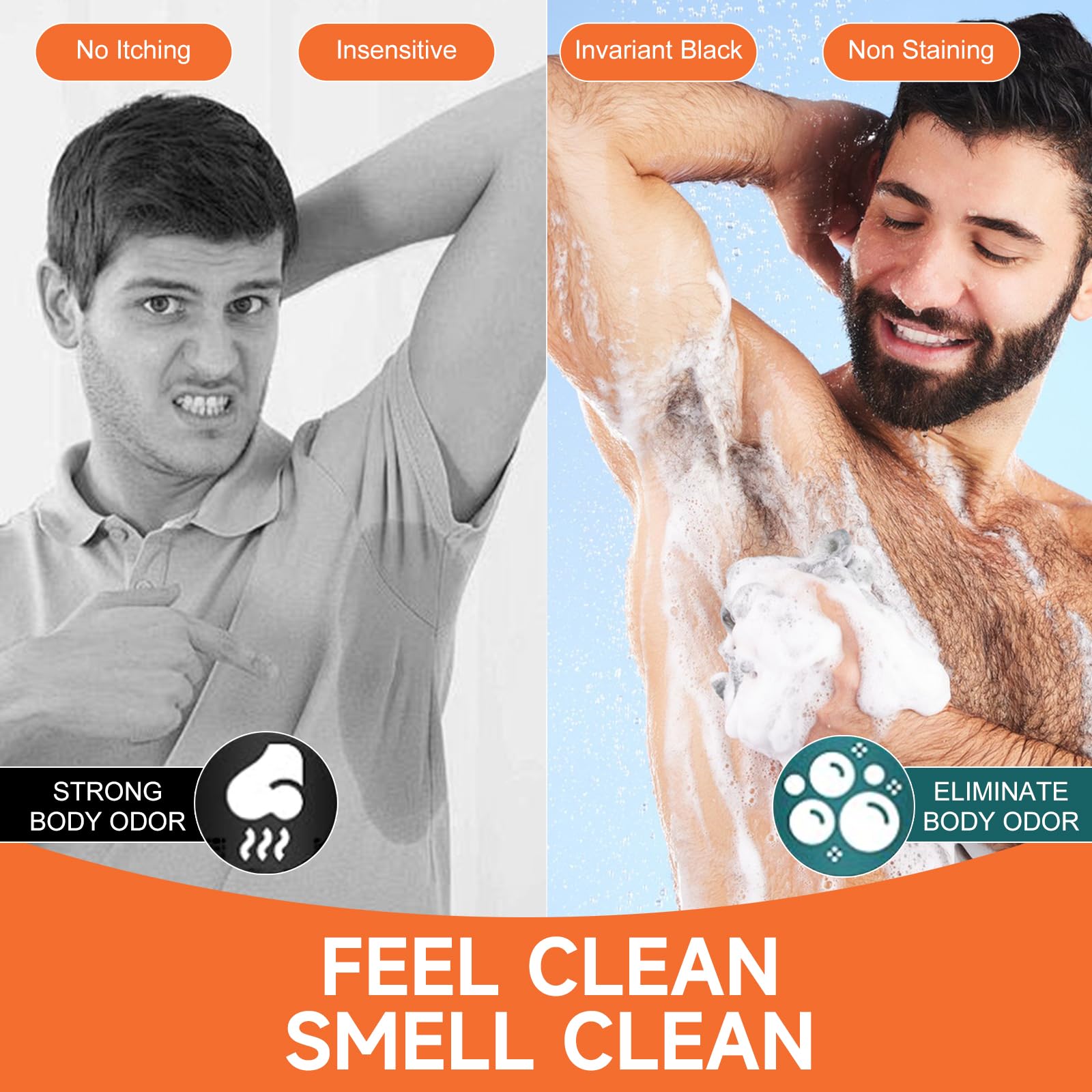 yoniagood Persimmon Soap Bar - 3 PCS Natural Deodorant Body Soap for Odor Control - 3.53 Ounce (Pack of 3)