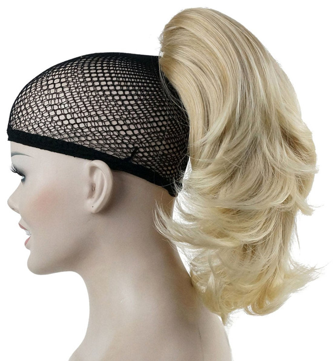 Lydell 12'' Dual Use Straight Curly Styled Clip In Claw Ponytail Hair Extension Synthetic Hairpiece 125G With A Jaw/Claw Clip (2