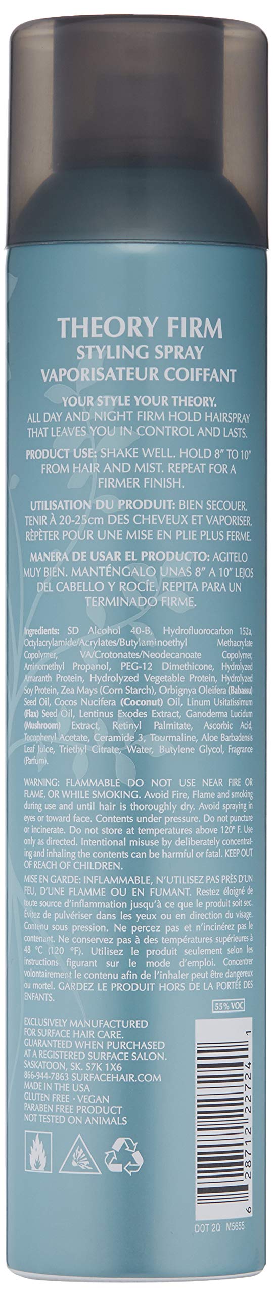 Surface Hair Theory Firm Styling Spray, 10 Oz (Packaging May Vary)