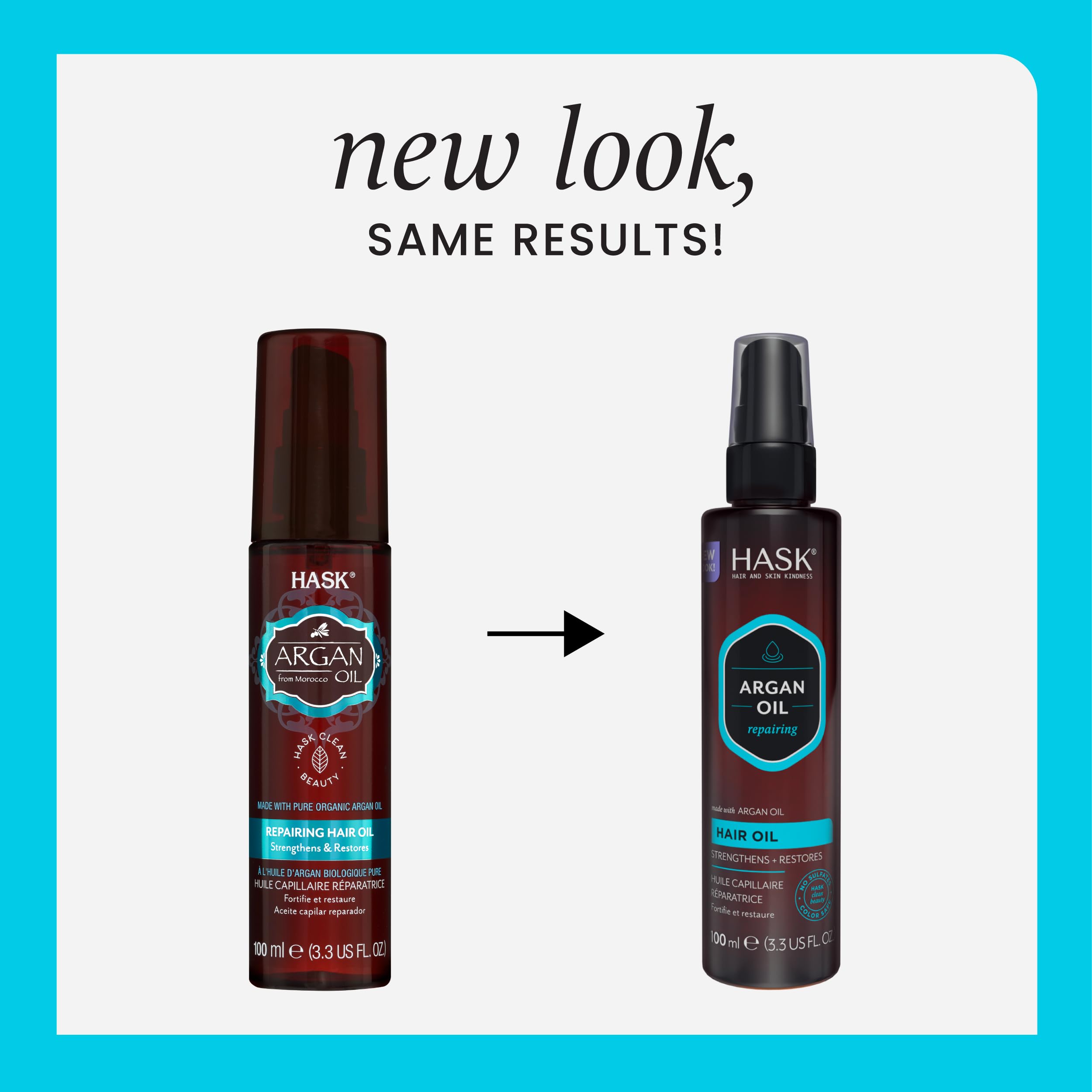 HASK ARGAN Repairing Shine Hair Oil for All Hair Types, Vegan, Color Safe, Gluten-free, Sulfate-free, Paraben-free - Pack of 3