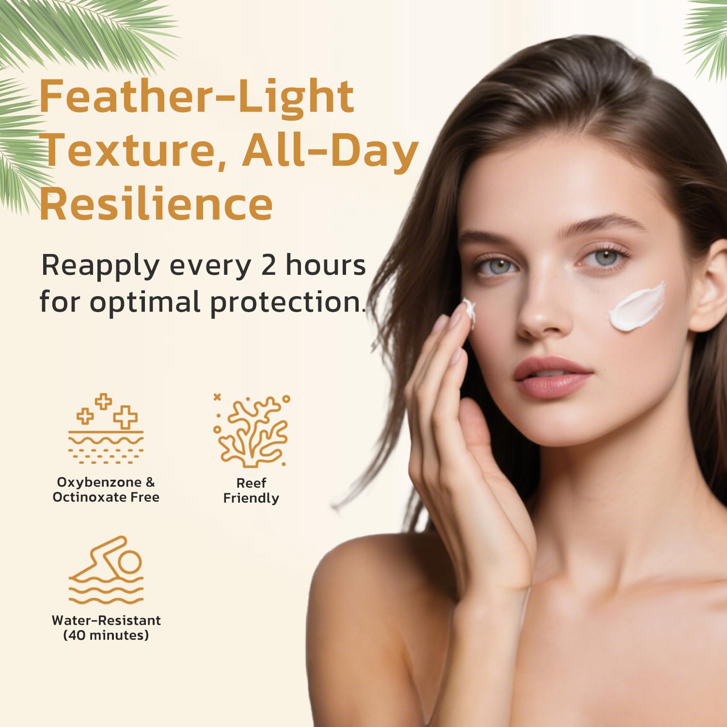 FIUMOT Gentle SPF 40 Daily Face Sunscreen, Broad Spectrum UVA/UVB Protection, Hydrating Facial & Body Sunscreen with Fermented R