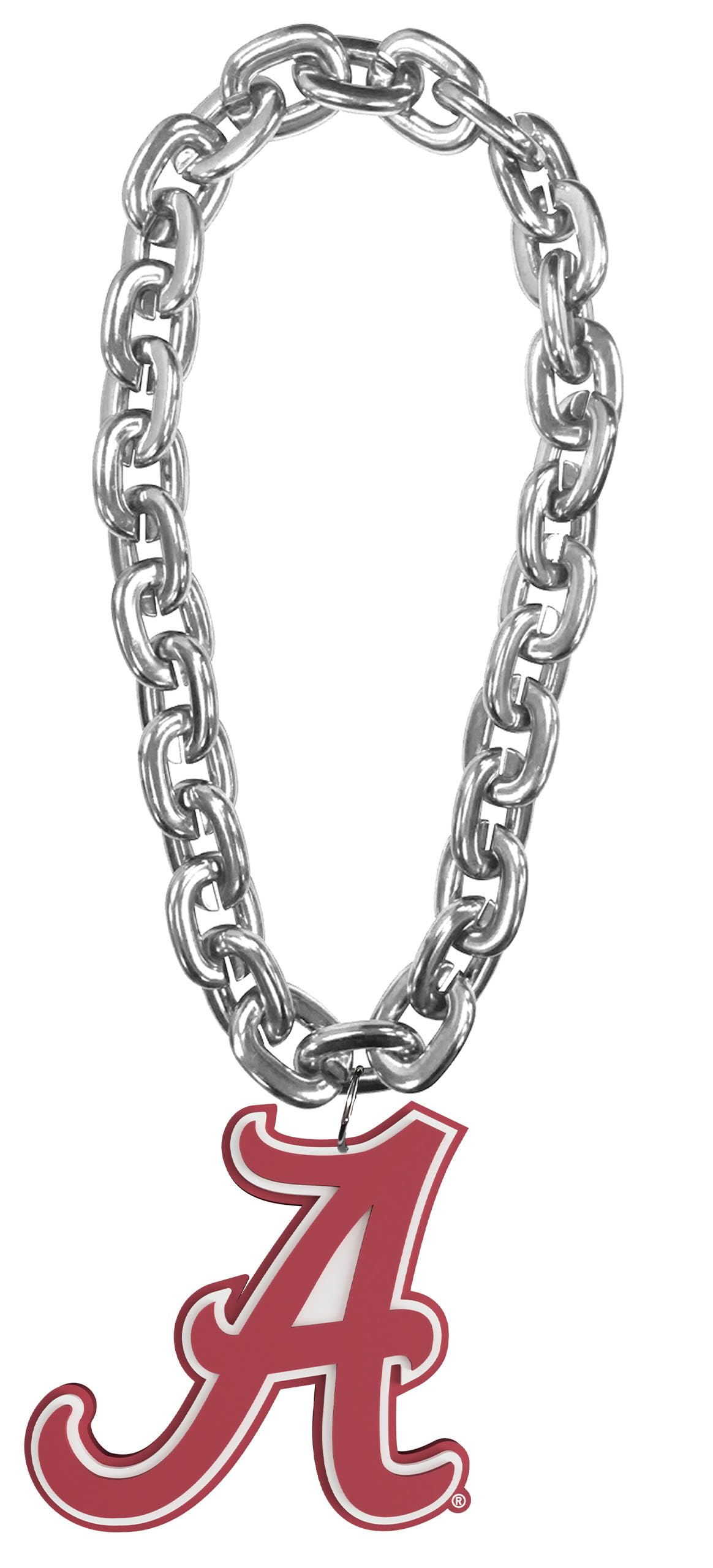 aminco Alabama Crimson Tide Fan Chain, Silver