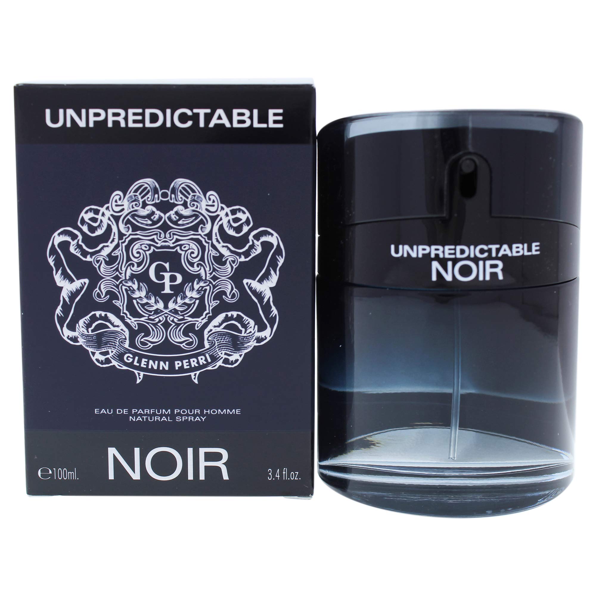 Unpredictable Noir Pour Homme By Glenn Perri, 3.4 Oz Eau De Parfum Spray For Men