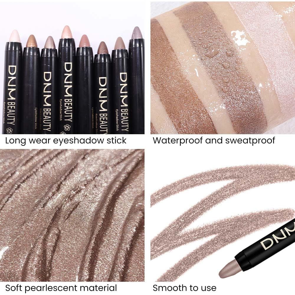 Evpct 2Pcs Cream Eyeshadow Sticks Set For Eyes Waterproof, Taupe Shimmer Matte Eye Shadow Stick Pencil Pen Bulk Sombras En Crema