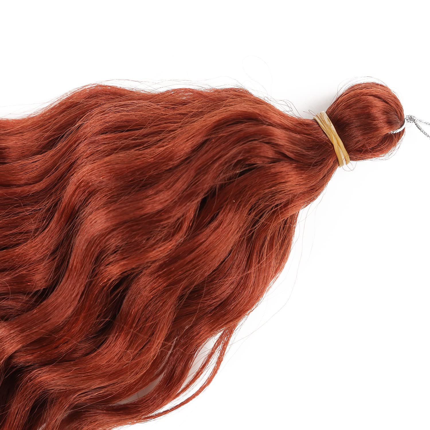 MAYSA Copper Ocean Wave Crochet Hair Extension, 22 inch 6packs Curly Braiding Crochet Hair, Synthetic Crochet Hair Extensions fo