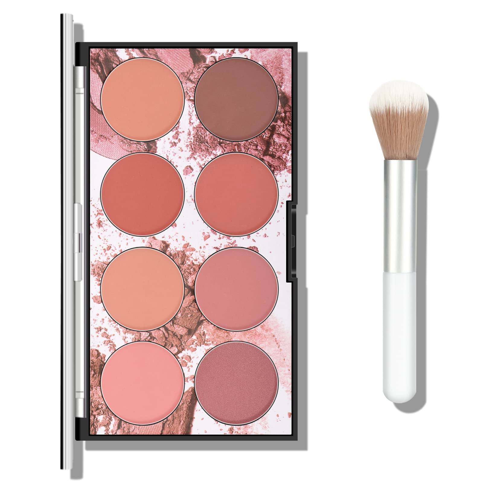 KYDA 8 Colors Face Blush Palette, Natural Matte Blush Palette, Smooth Blendable Powder Blush, Multiuse Makeup Palette, by Ownest