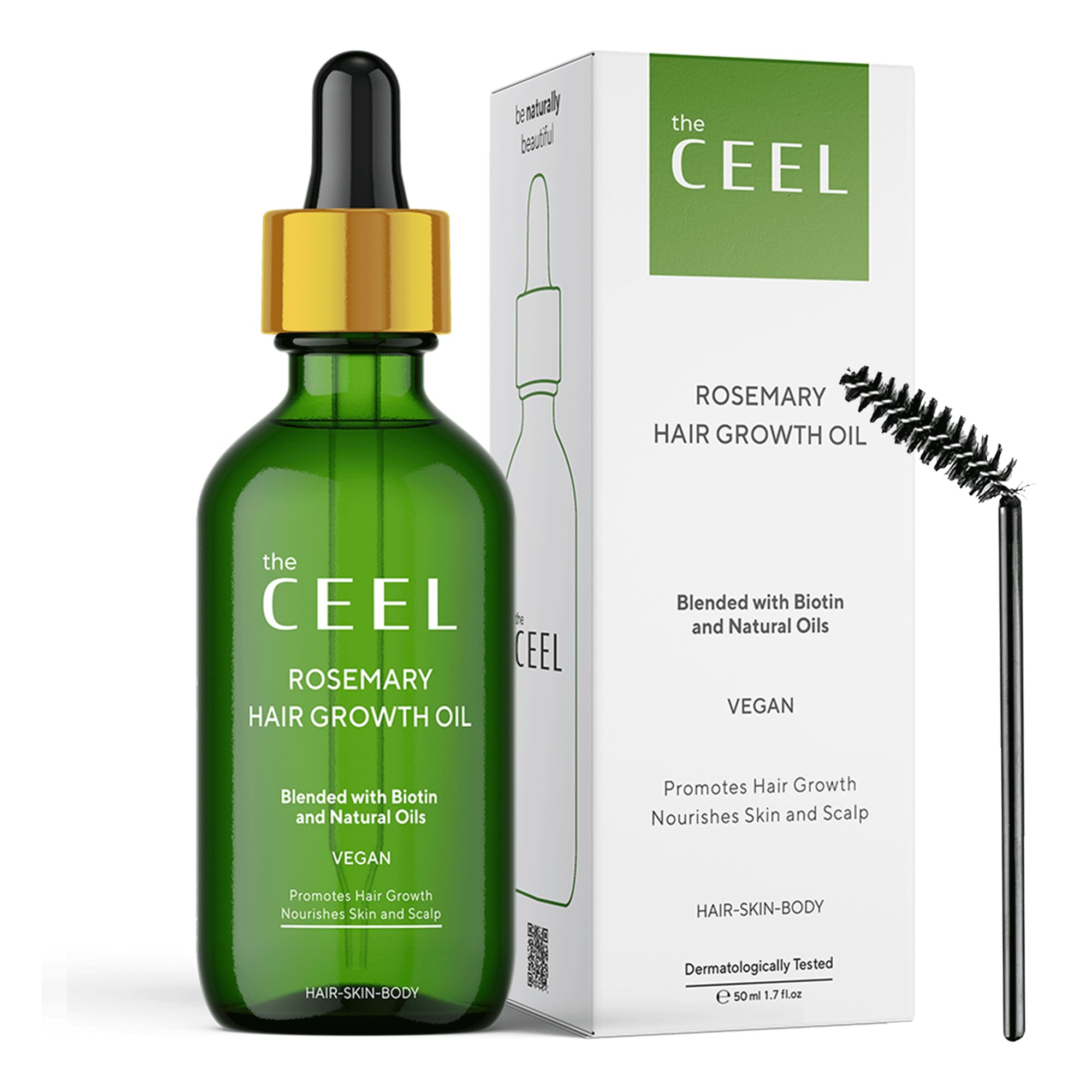 The Ceel Rosemary Hair Growth Oil with Dropper  Nourishing & Strengthening Vegan Formula for Damaged Hair, Itchy Scalp, Dry Ski