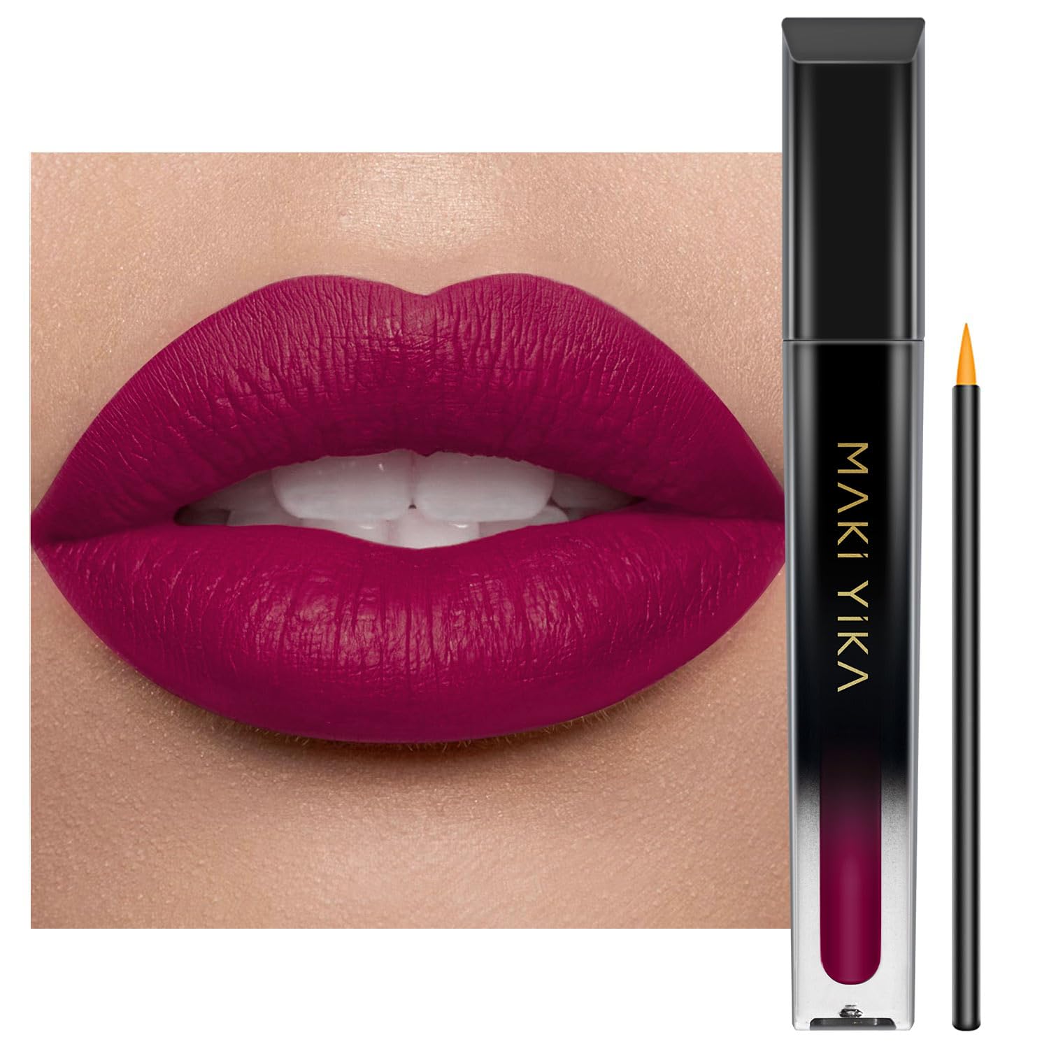Maki Yika Purple Lipstick For Women Color Stay Long Lasting Lipsticks, No Smudge Plum Matte Liquid Lipstick Transferproof Cruelt