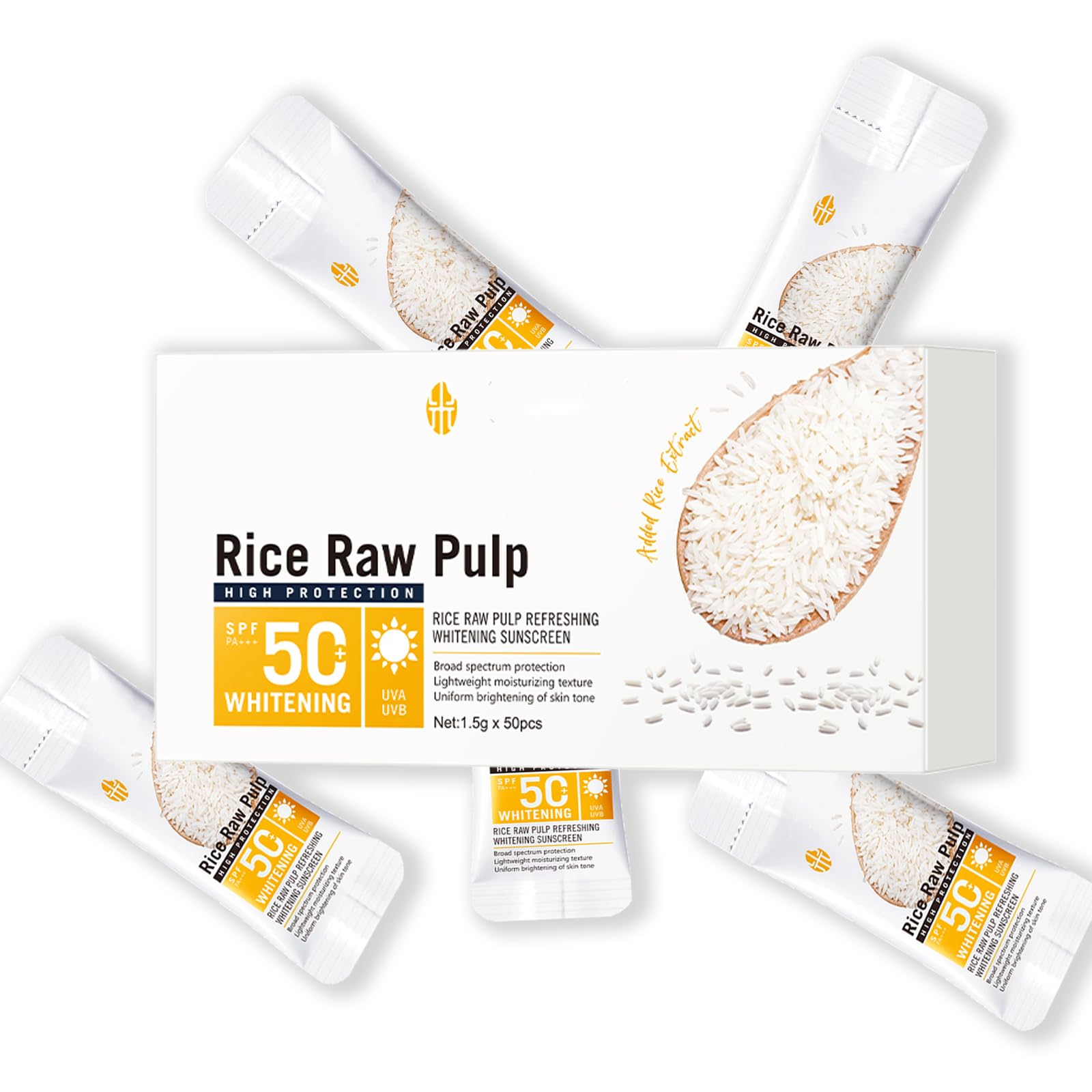 50Pcs Travel Size Sunscreen for Face & Body,Mini Sunscreen Lotion SPF 50 for Women,Water Resistant Lightweight Sunscreen Bulk fo