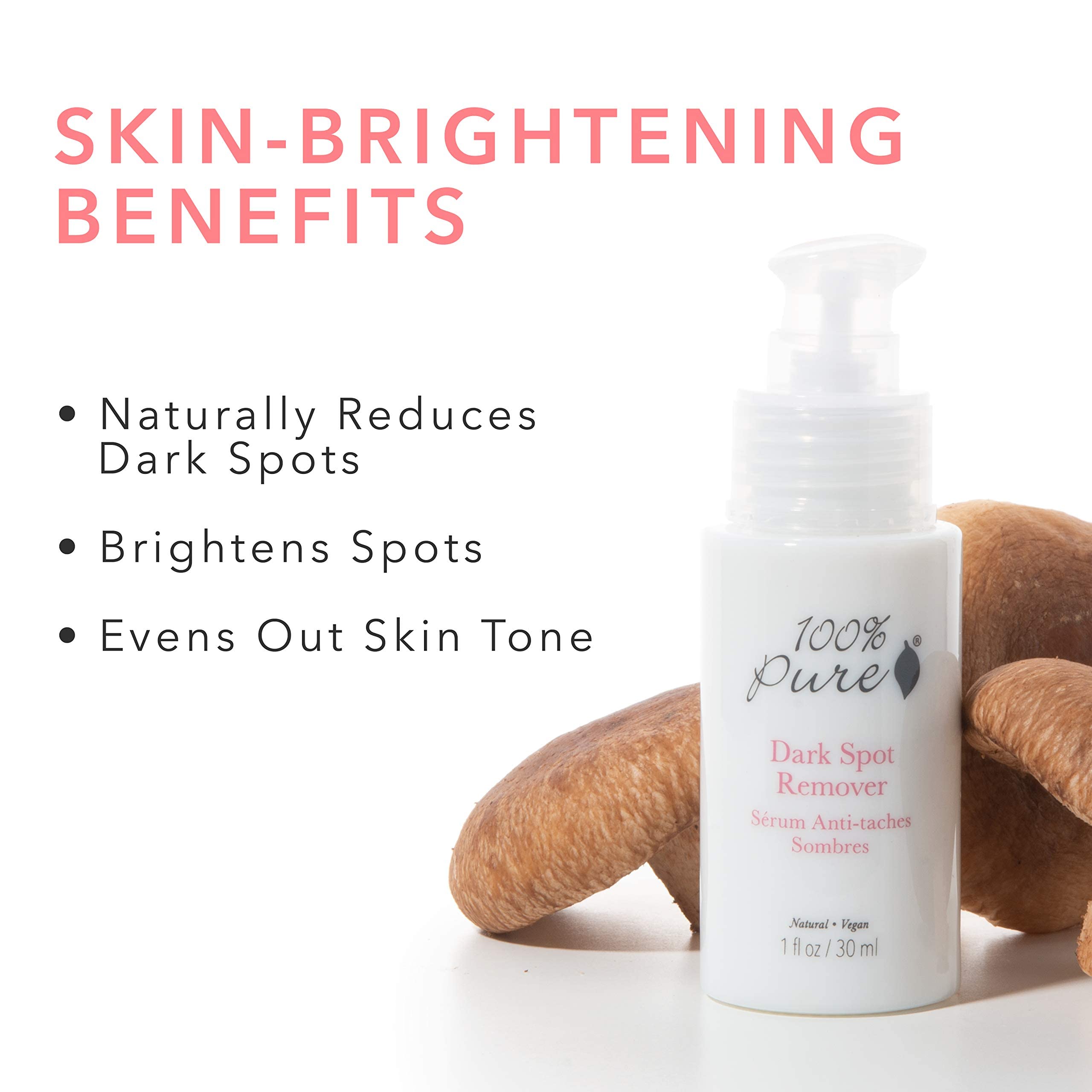 100% PURE Dark Spot Remover, 1 oz, Reduces Dark Spots, Age Spots, Evens Skin Tone, Diminish Spots, Vegan Dark Spot Remover, Natu