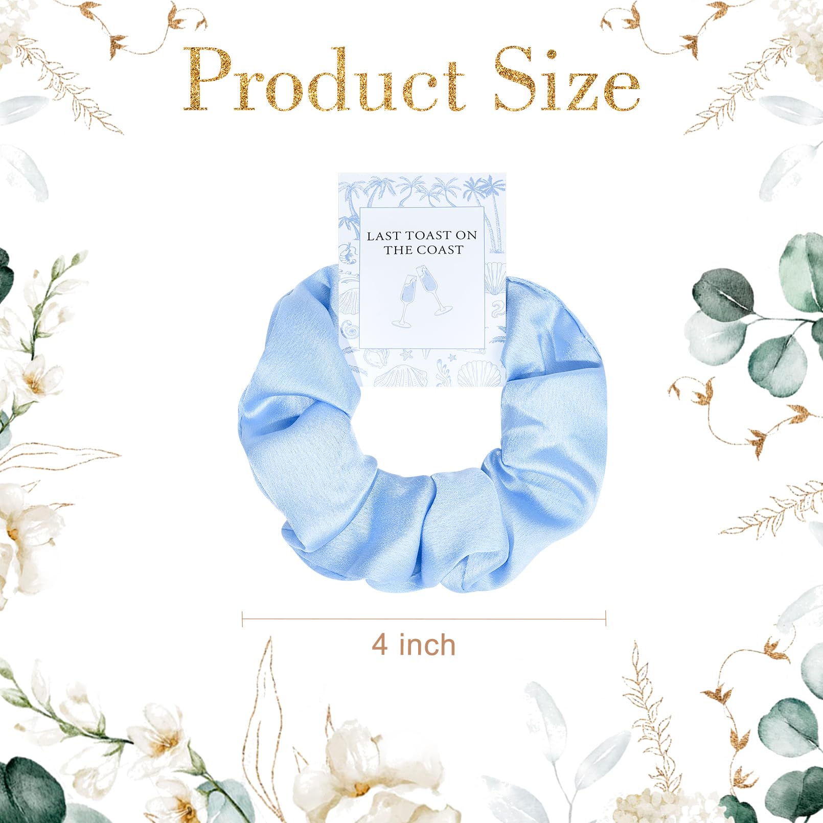 8 PCS Bridesmaid Proposal Gifts Bridesmaid Hair Scrunchies Bridesmaid Bridal Shower Gifts Silk Satin Soft Hair Accessories Bride
