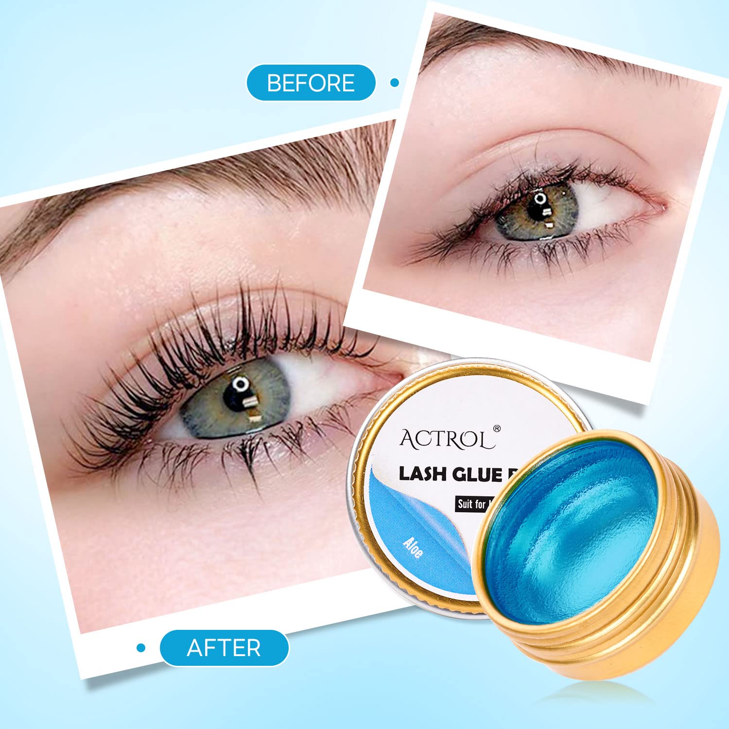 Lash Lift Glue Balm Eyelash Lifting Perm Aloe Strong Hold Lash&Brow Perm Glue Balm Brow Adhesive Powerful Sticky Brow Lamination