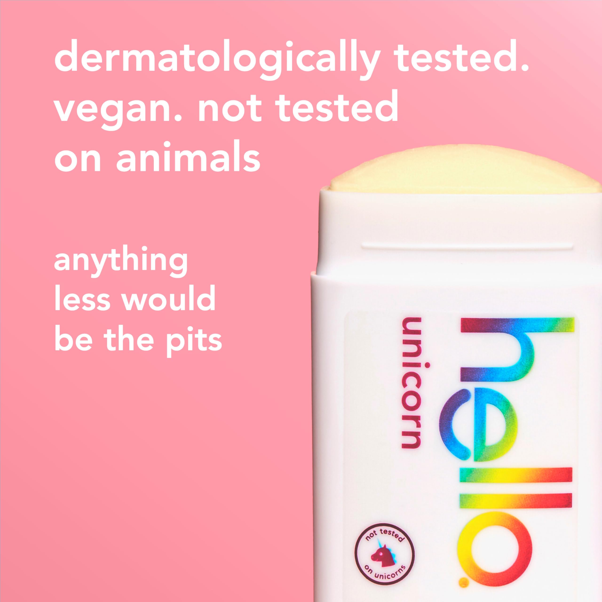 hello Unicorn Deodorant, 24 Hour Odor Protection, No Aluminum + No Baking Soda, Vegan & Parabens Free, 2.6 Oz