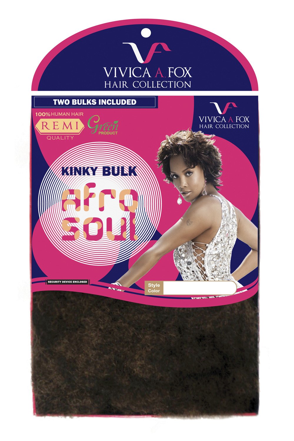 Vivica A. Fox Afro Curl Kinky Bulk Extension, 5.8 oz, FS1B/33, Model HKBK16-V-FS1B_33, Medium Human Hair