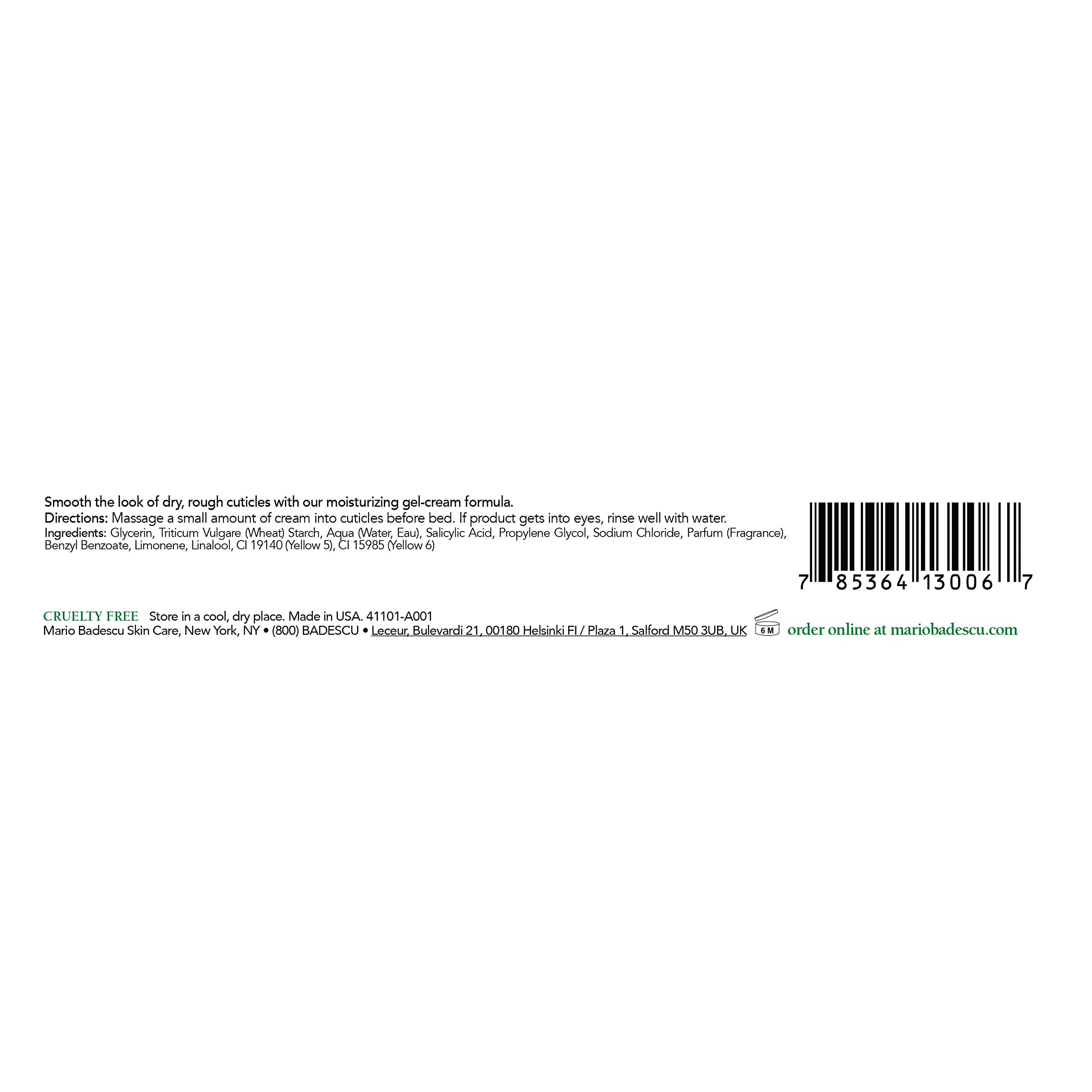 Mario Badescu Cuticle Cream - Hydrating & Moisturizing Cuticle Softener With Glycerin & Salicylic Acid - Soothing & Calming Cuti