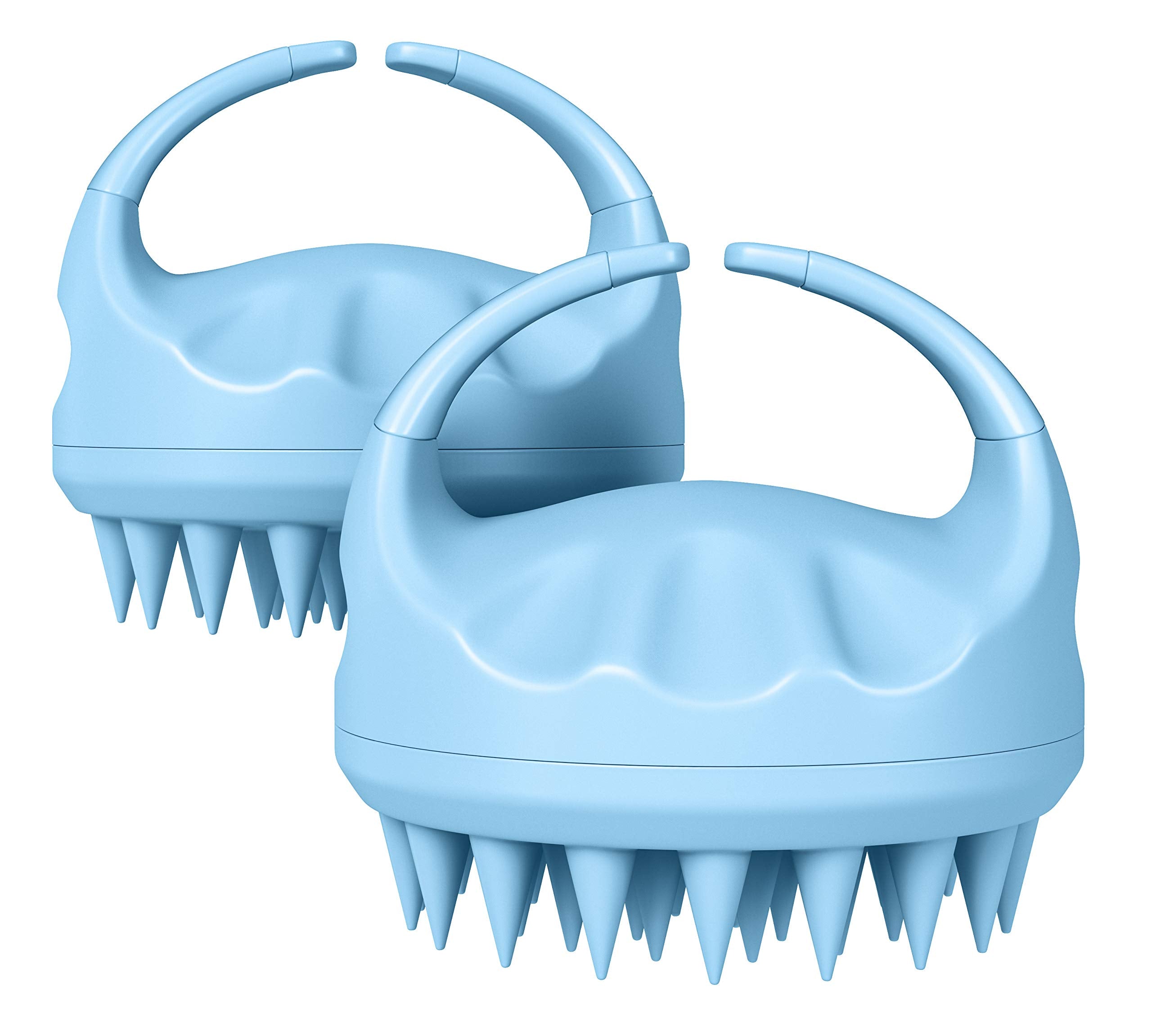 Flathead Products Hair Scalp Massager And Shampoo Brush For Shower Dandruff Removal - Wet And Dry - Encourages Growth - Includes