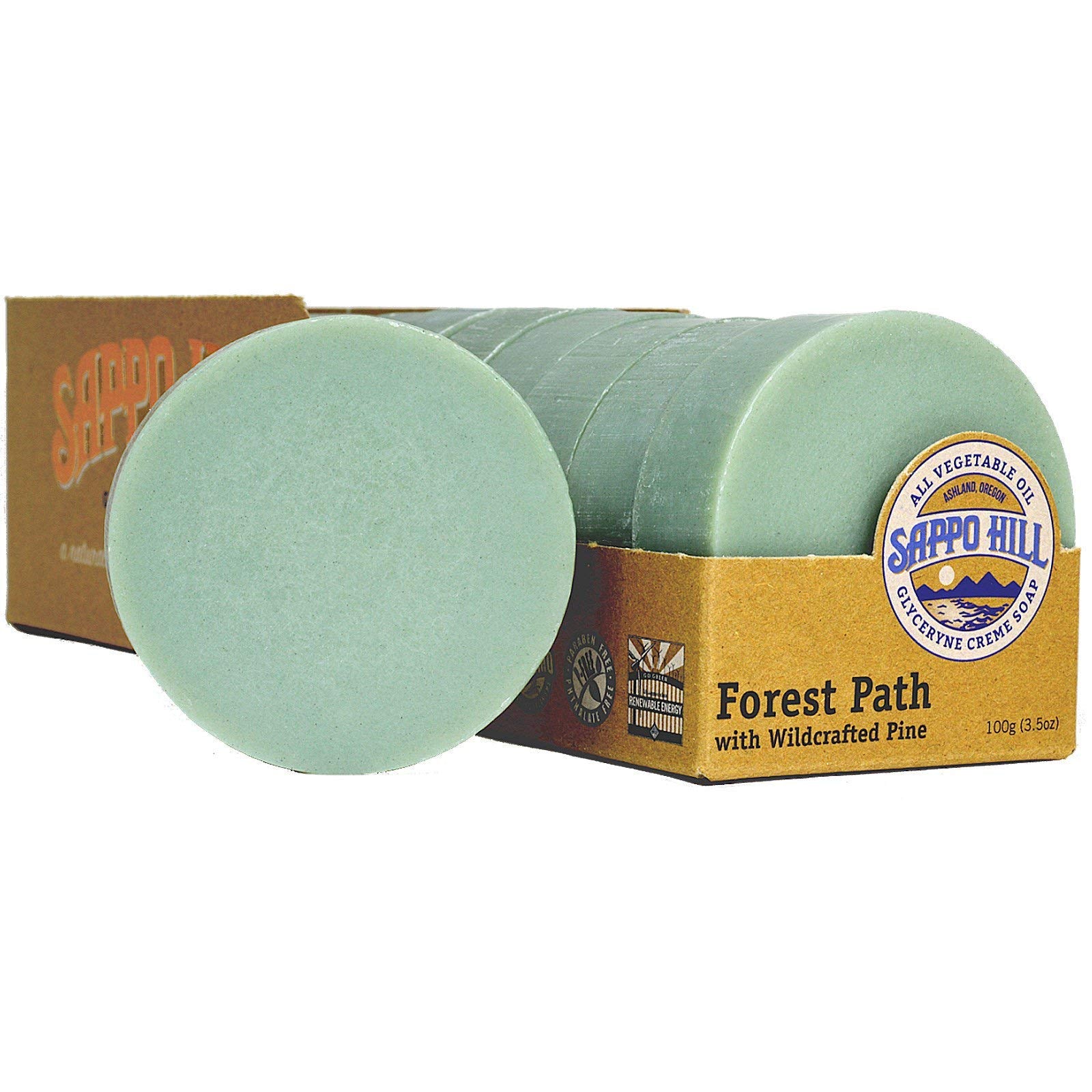 SAPPO HILL SOAPWORKS Forest Path Pine Soap, 3.5 OZ