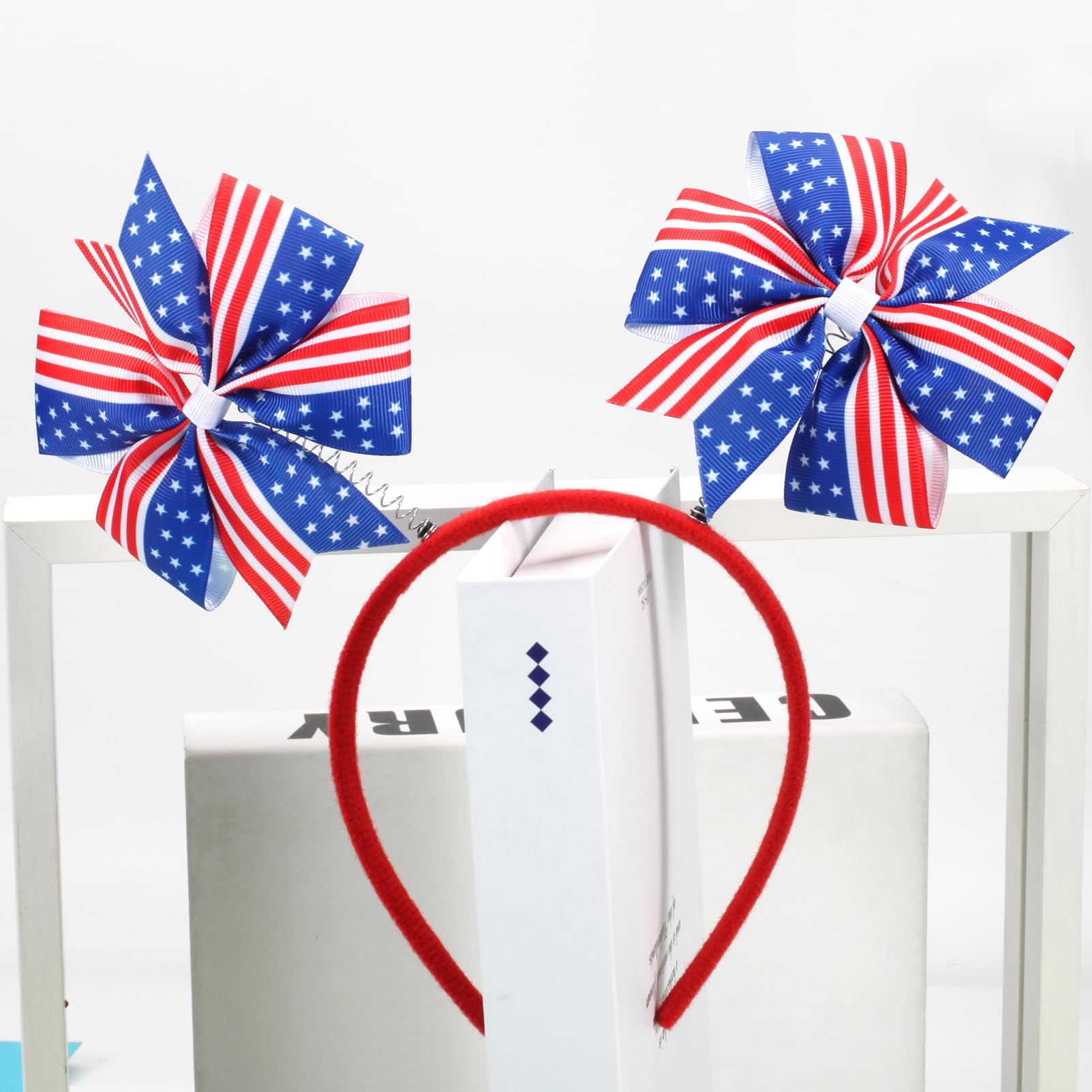 Ardorchid 4th of July Headband Independence Day Hair Accessories Patriotic America USA Flag Red White and Blue Star Party Hair D