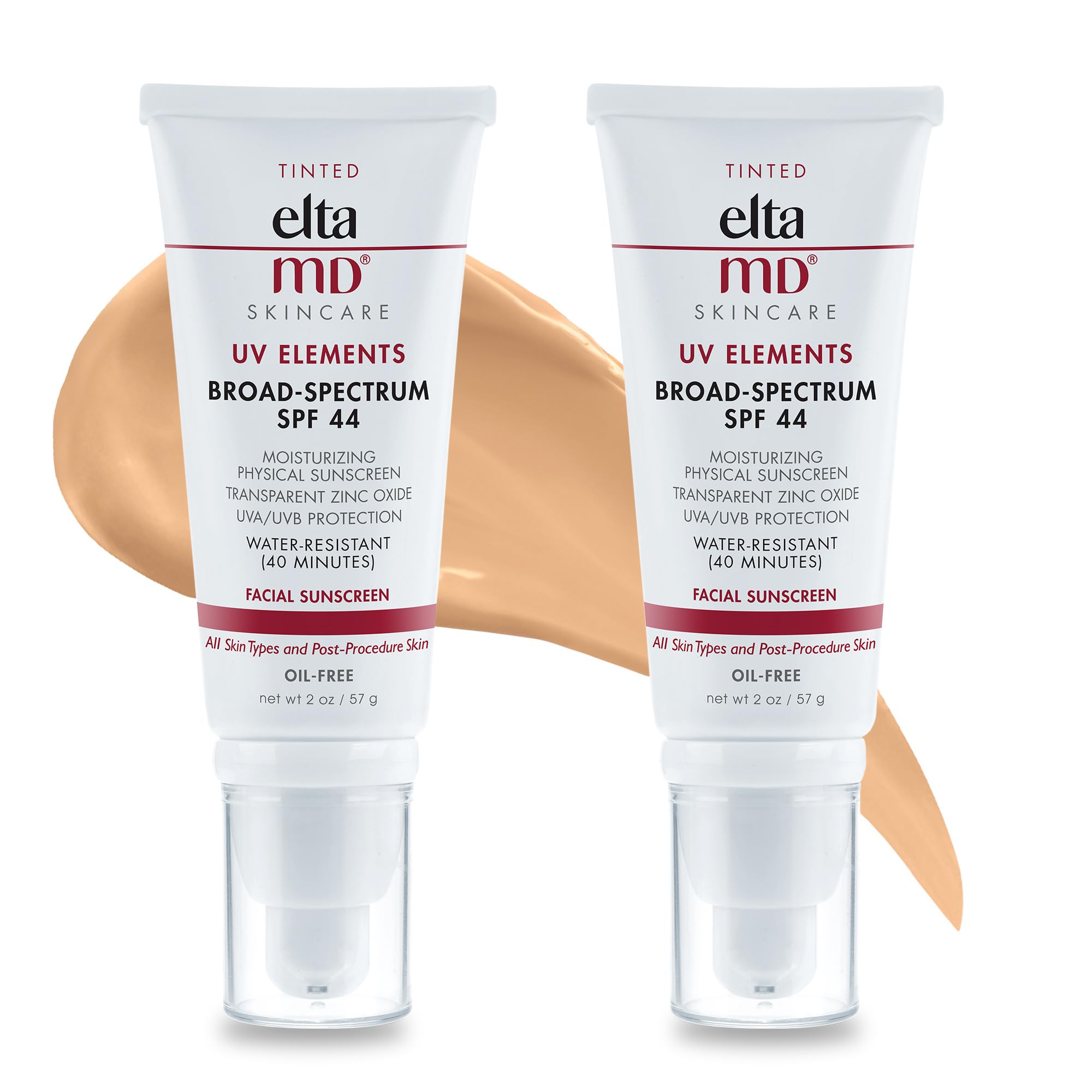 EltaMD UV Elements Tinted Moisturizer with Broad-Spectrum SPF 44, Mineral Face Sunscreen, Water-Resistant, Oil-Free, Face Moistu