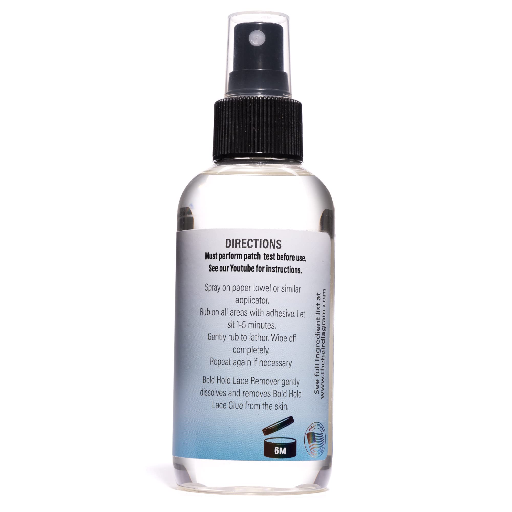 The Hair Diagram - Bold Hold Lace Remover - Bond Release Spray - Residue Removal Solution For Wigs, Extensions, & Hair Systems -