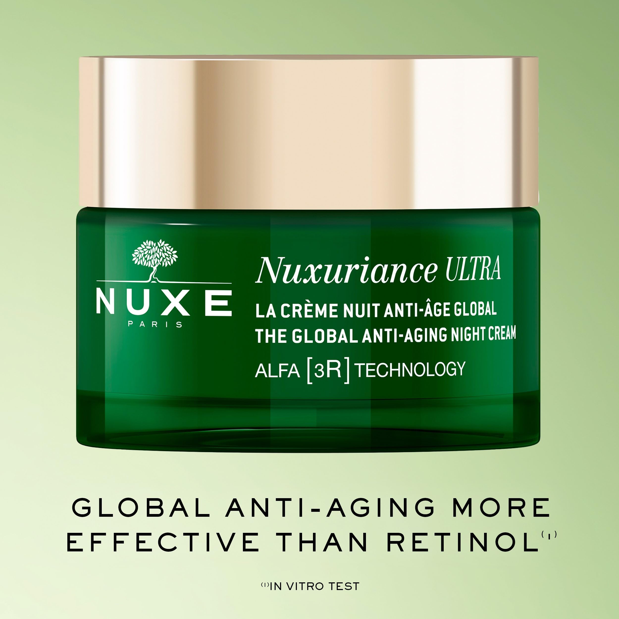 Nuxe Nuxuriance Ultra Global Anti-Aging Night Cream with Hyaluronic Acid and ALFA 3R Technology, Revitalize, Renewing, Resurfaci