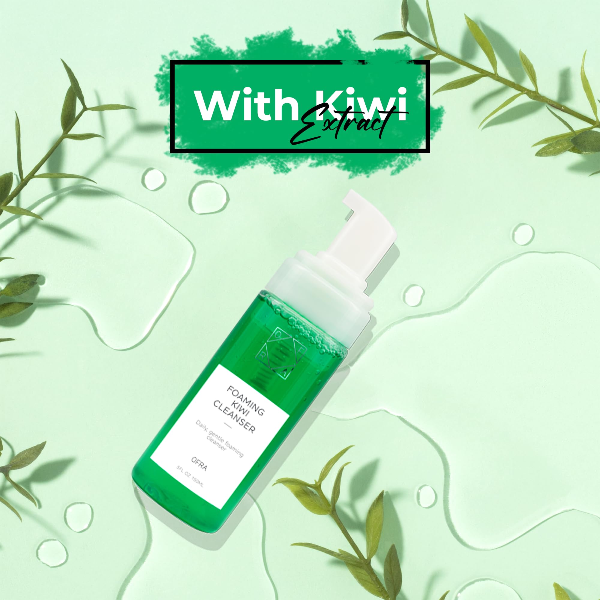 Ofra Foaming Cleanser for Women, Kiwi, 5 Ounce