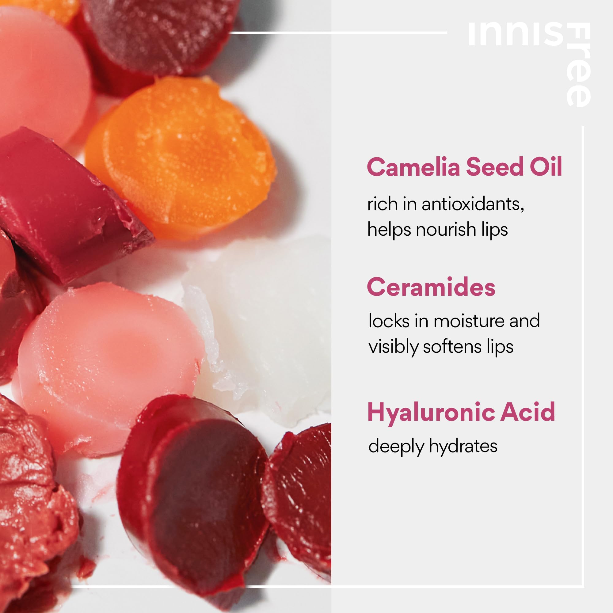 innisfree Dewy Tint Lip Balm Trio - Korean Beauty Tinted Lip Balm for Hydrated Lips