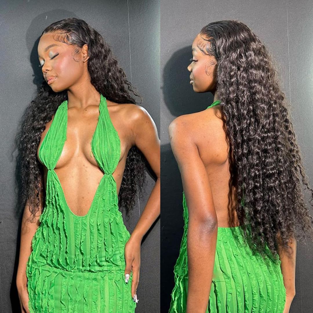 Deep Wave Bundles Human Hair 4 Bundles (18 20 22 24 Inches) 12A Virgin Curly Bundles 100% Human Hair Deep Wave Bundles Deep Curl
