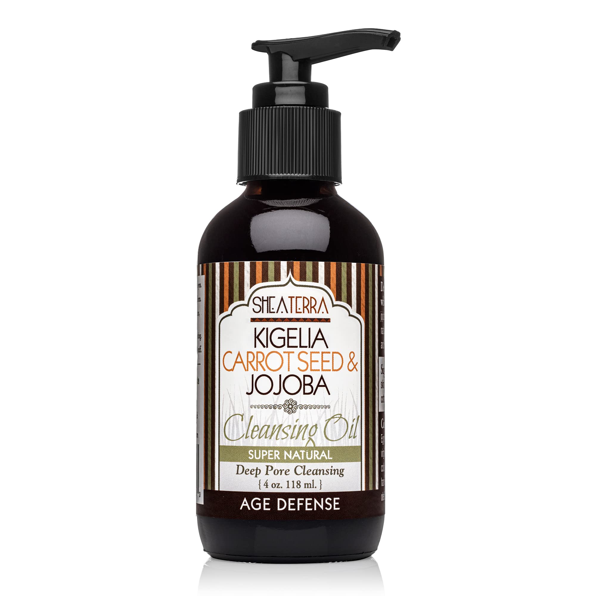 Shea Terra Kigelia Carrot Seed & Jojoba Deep Cleansing Oil - Combines Natural, Nourishing Skin Care Oils to Feed Skin, While Pro