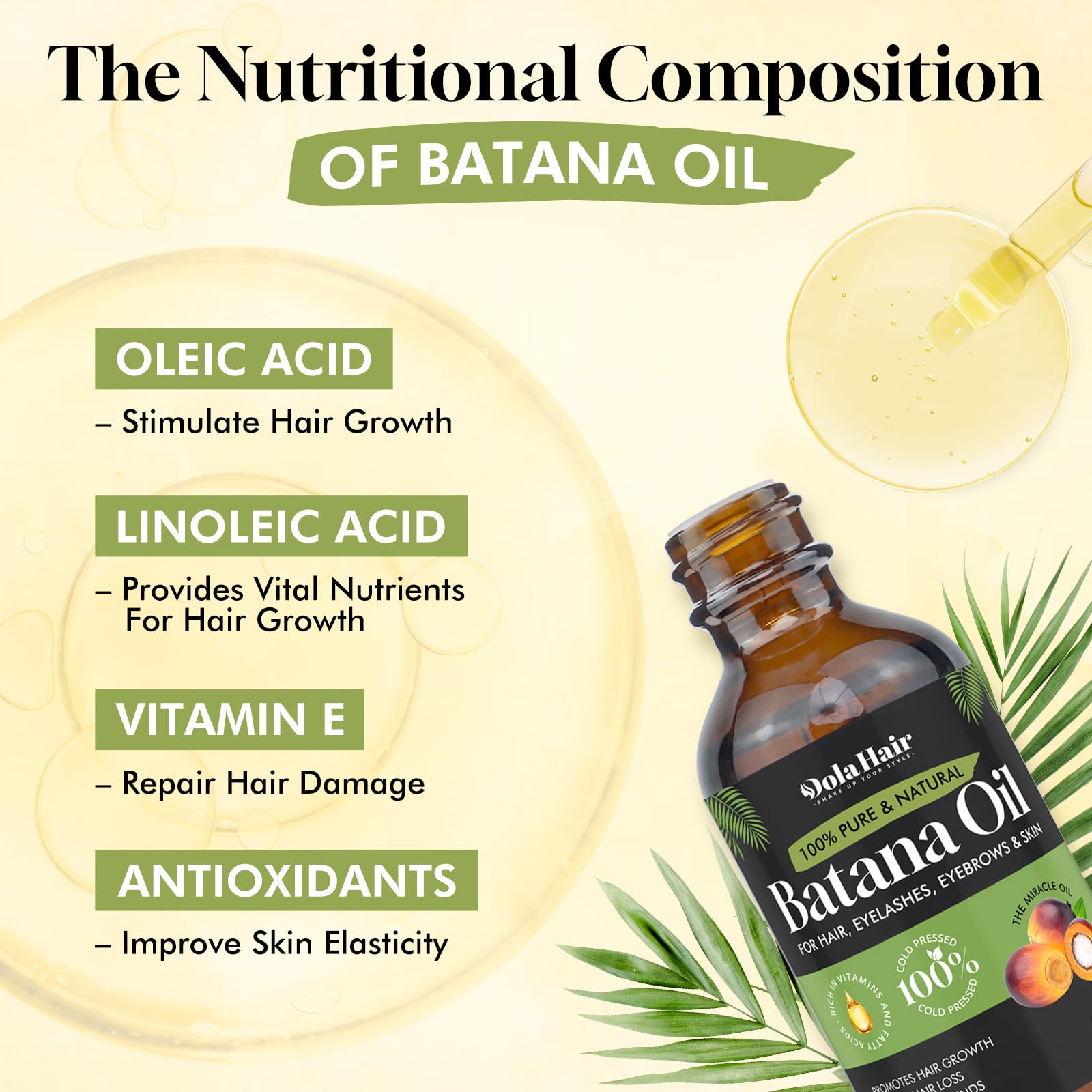 Batana Oil For Hair Growth Organics Pure Batana Hair Oil 100% Natural Batana Oil Nourishes Damaged Hair Natural Hair Growth Oil