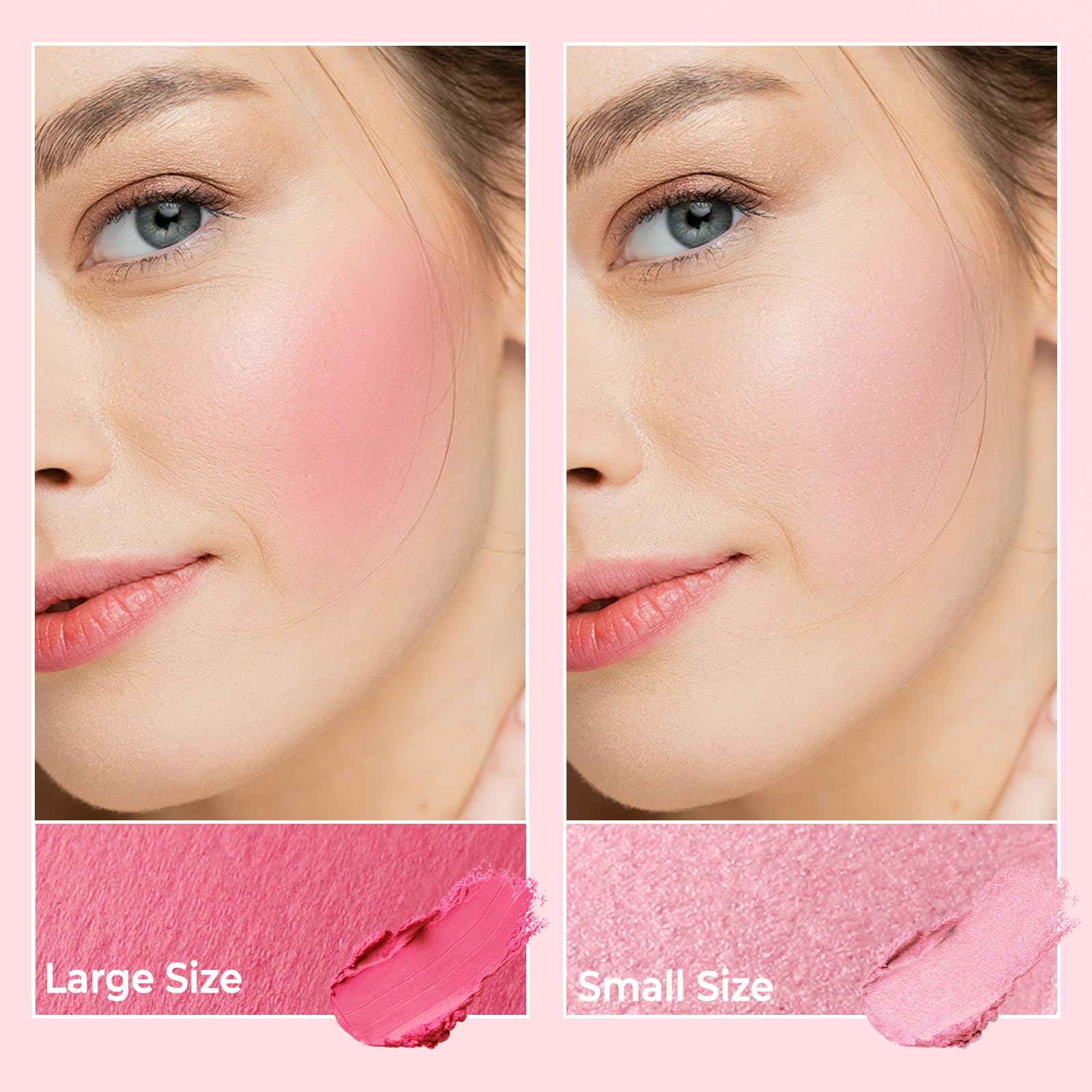 Ucanbe Cream Dual Blush For Cheeks: Lightweight Buildable Highlighter And Blush Palette - Smooth Natural Makeup Blush - Long-Las