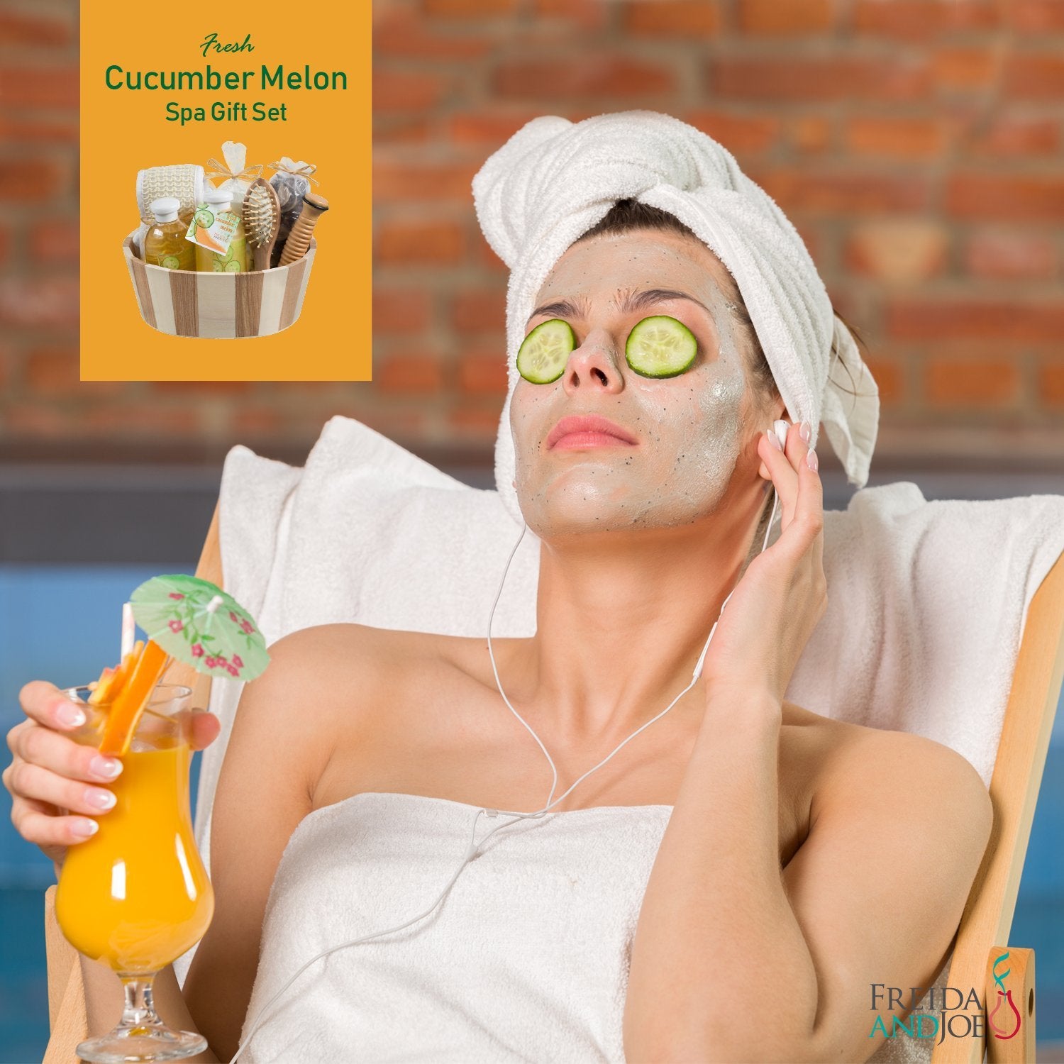 Wooden Massage & Reflexology Kit For Women At-Home Spa Kit For All-Over Body Relaxation & Rejuvenation With Fresh Cucumber Melon