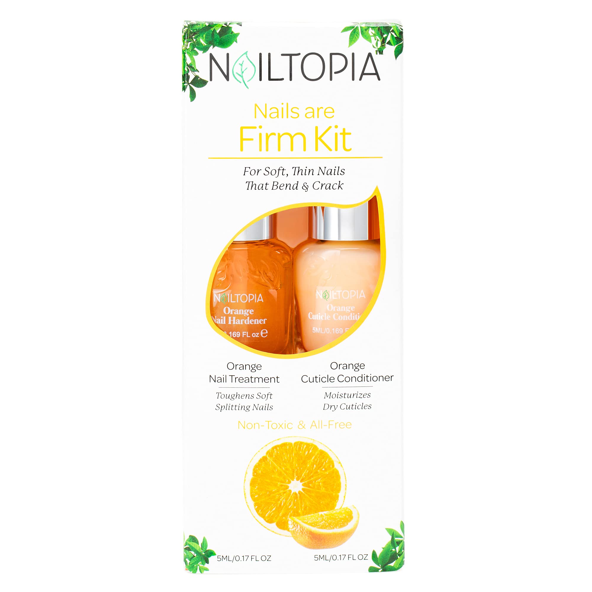 Nailtopia - Nails are Nourished Kit, For Dehydrated Brittle Nails & Cuticles - Plant-Based, Non Toxic, Bio-Sourced - Moisturizin
