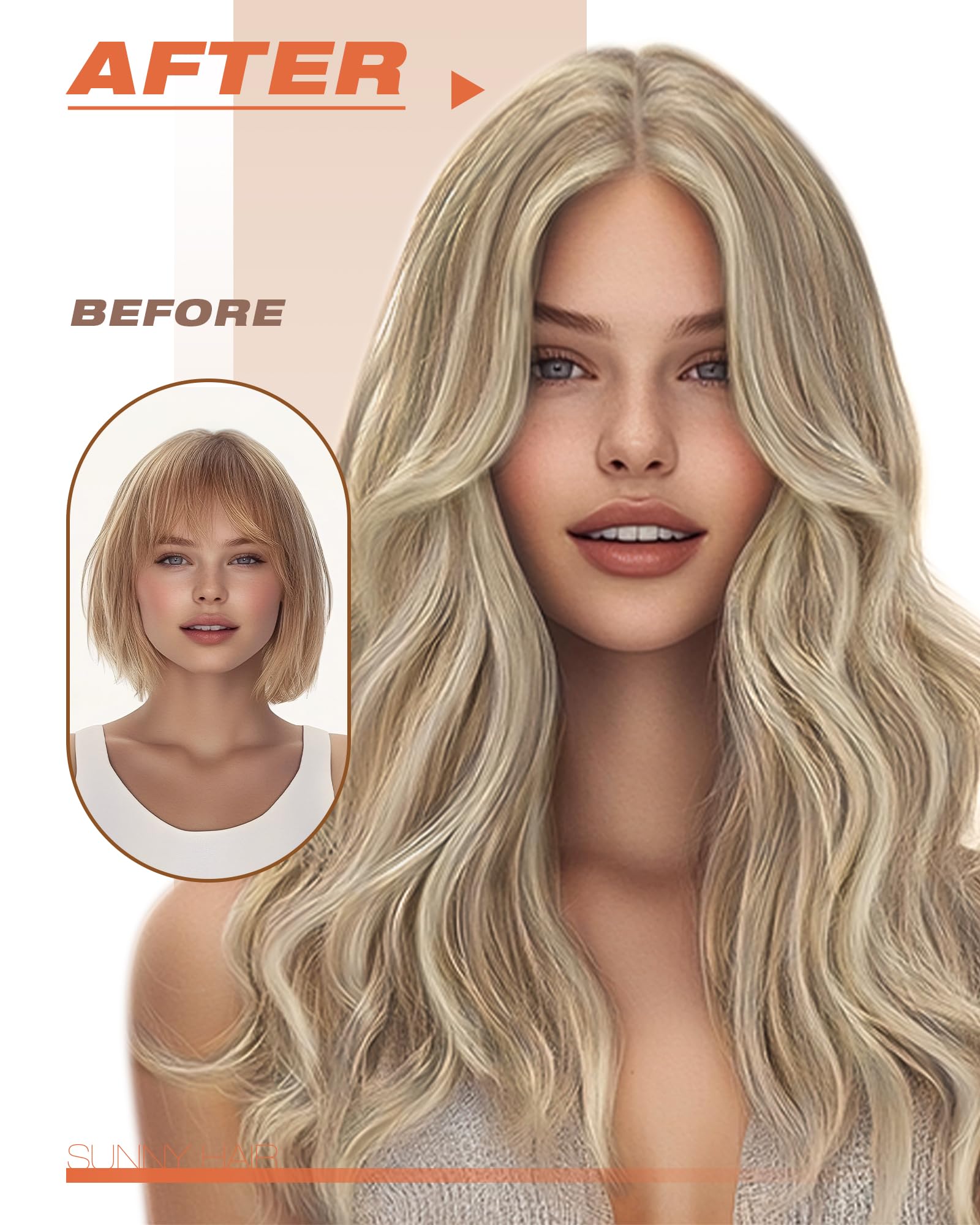Sunny Hair Tape in Hair Extensions Real Human Hair Invisible Remy Hair Extensions Tape ins for Women Lightest Brown Highlight Pl