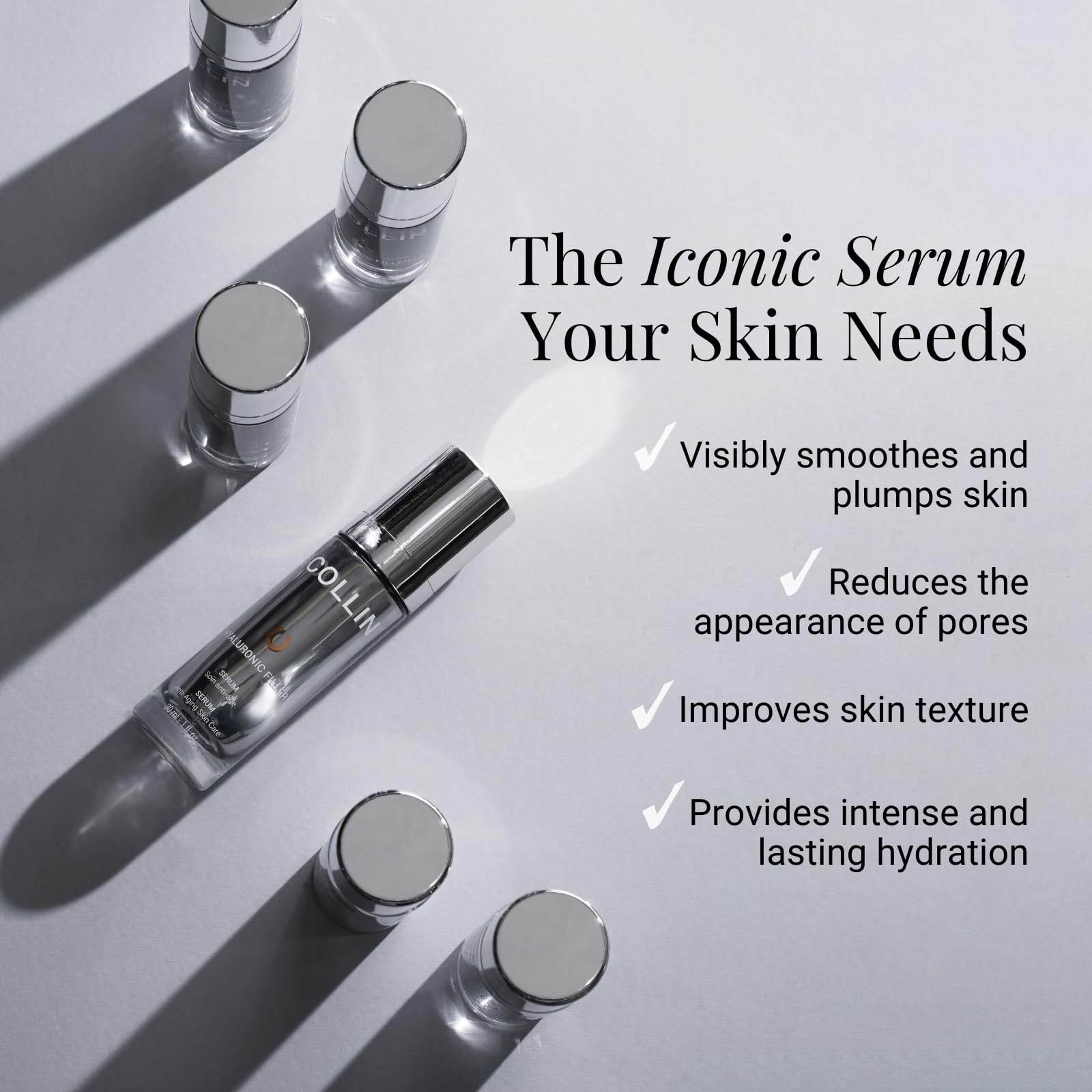 G.M. COLLIN Hyaluronic Filler Serum | Hydrating Hyaluronic Acid for Face | Anti-Aging, Wrinkle Reducing Formula